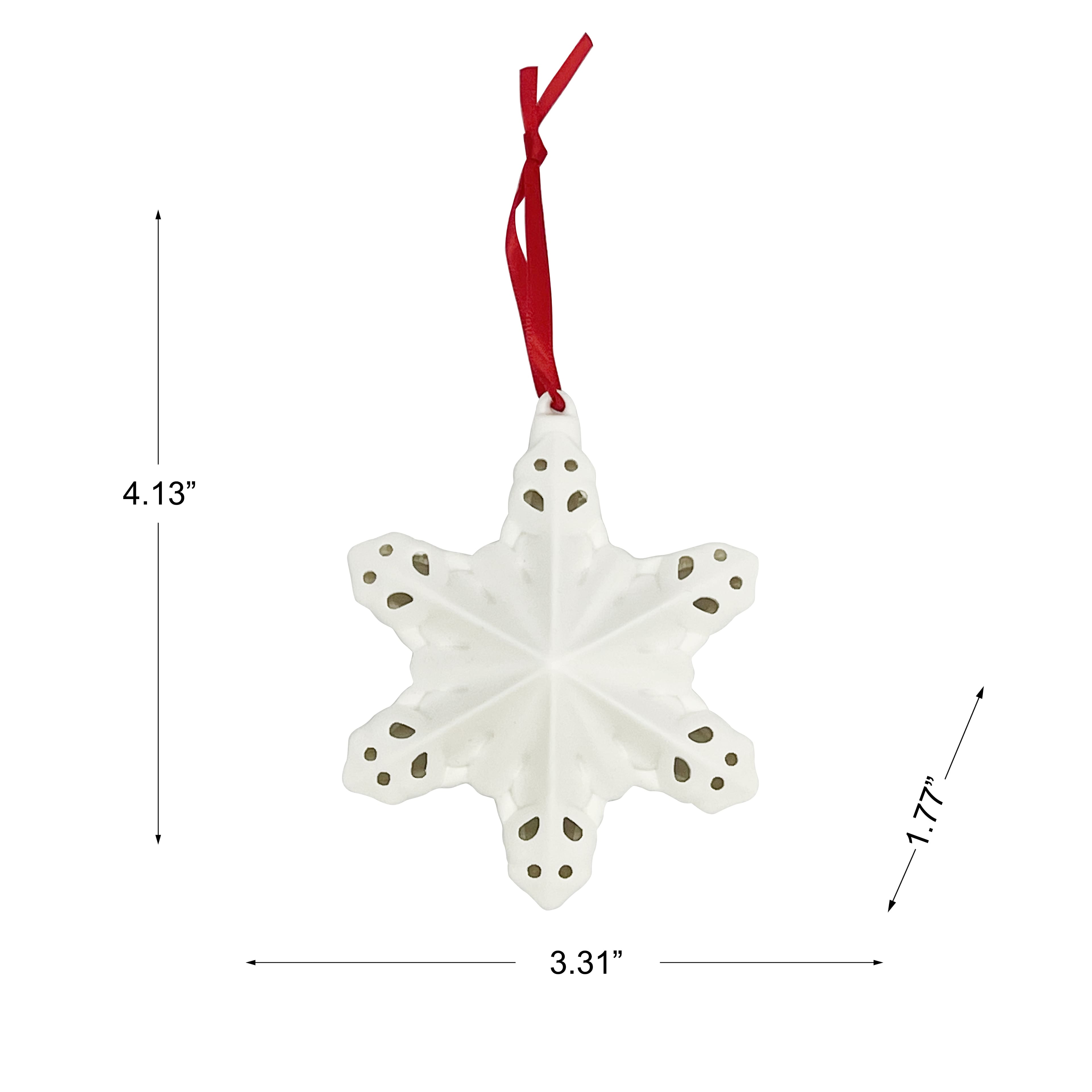 4.25&#x22; LED DIY Ceramic Snowflake Ornament by Make Market&#xAE;