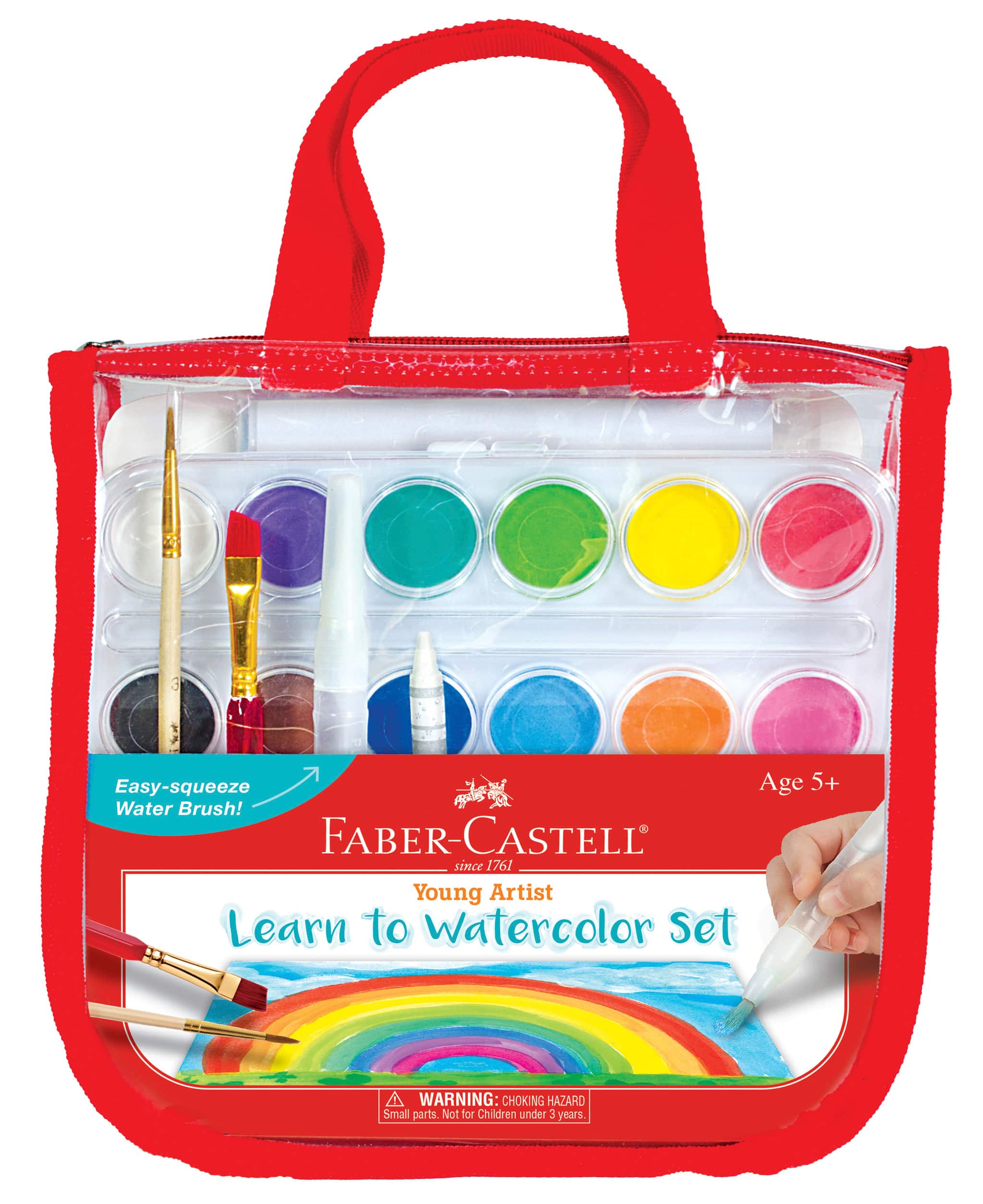 Faber-Castell Young Artist Learn to Watercolor - Watercolor Paint Set for  Kids Ages 5+, Kid-friendly and Washable Watercolor Paint (Packaging May