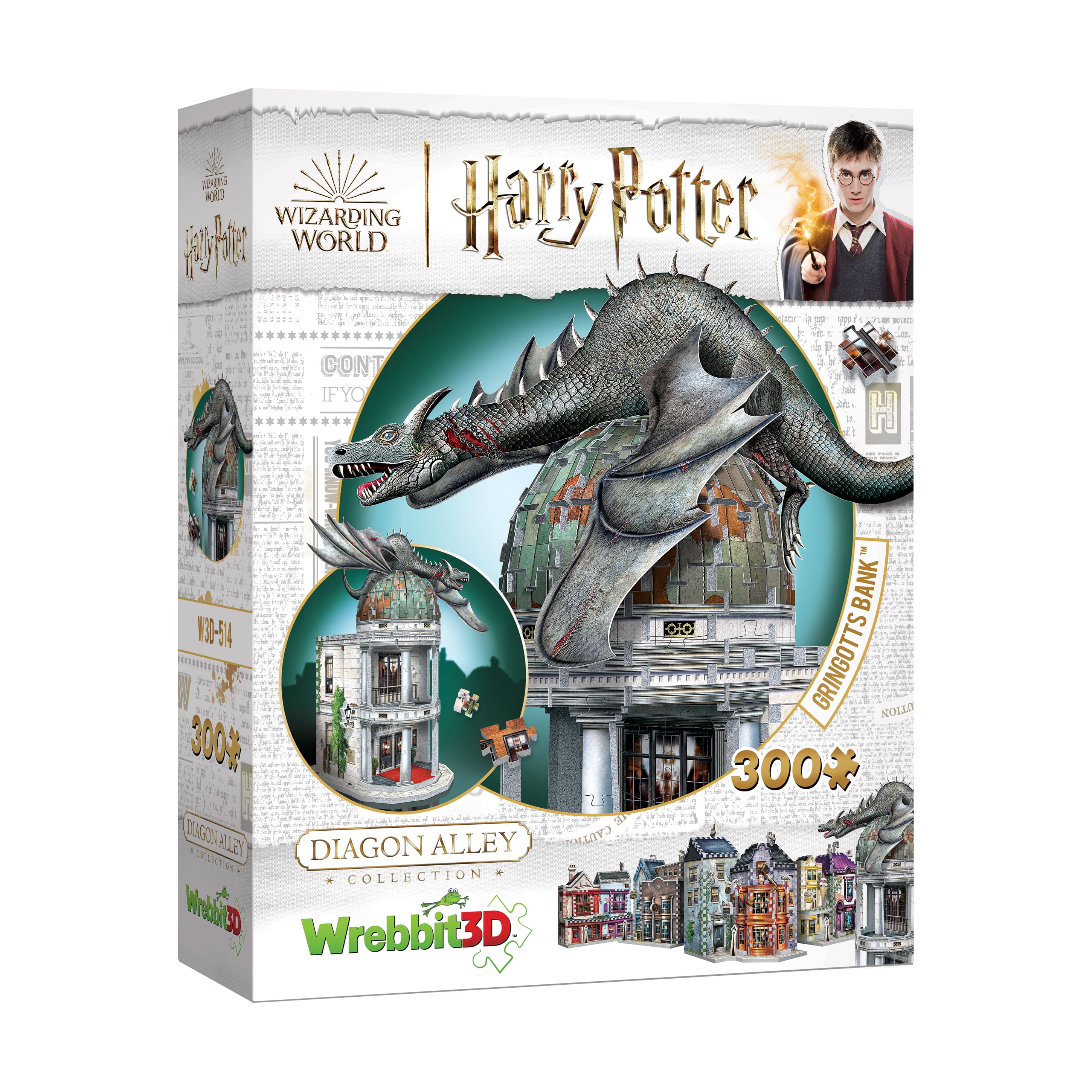 Harry Potter Diagon Alley Collection - Gringotts Bank 3D Puzzle: 300 Pcs