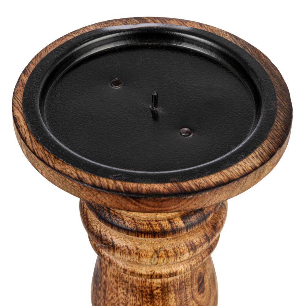 Hello Honey&#xAE; 8&#x22; Carved Wood Candle Holder