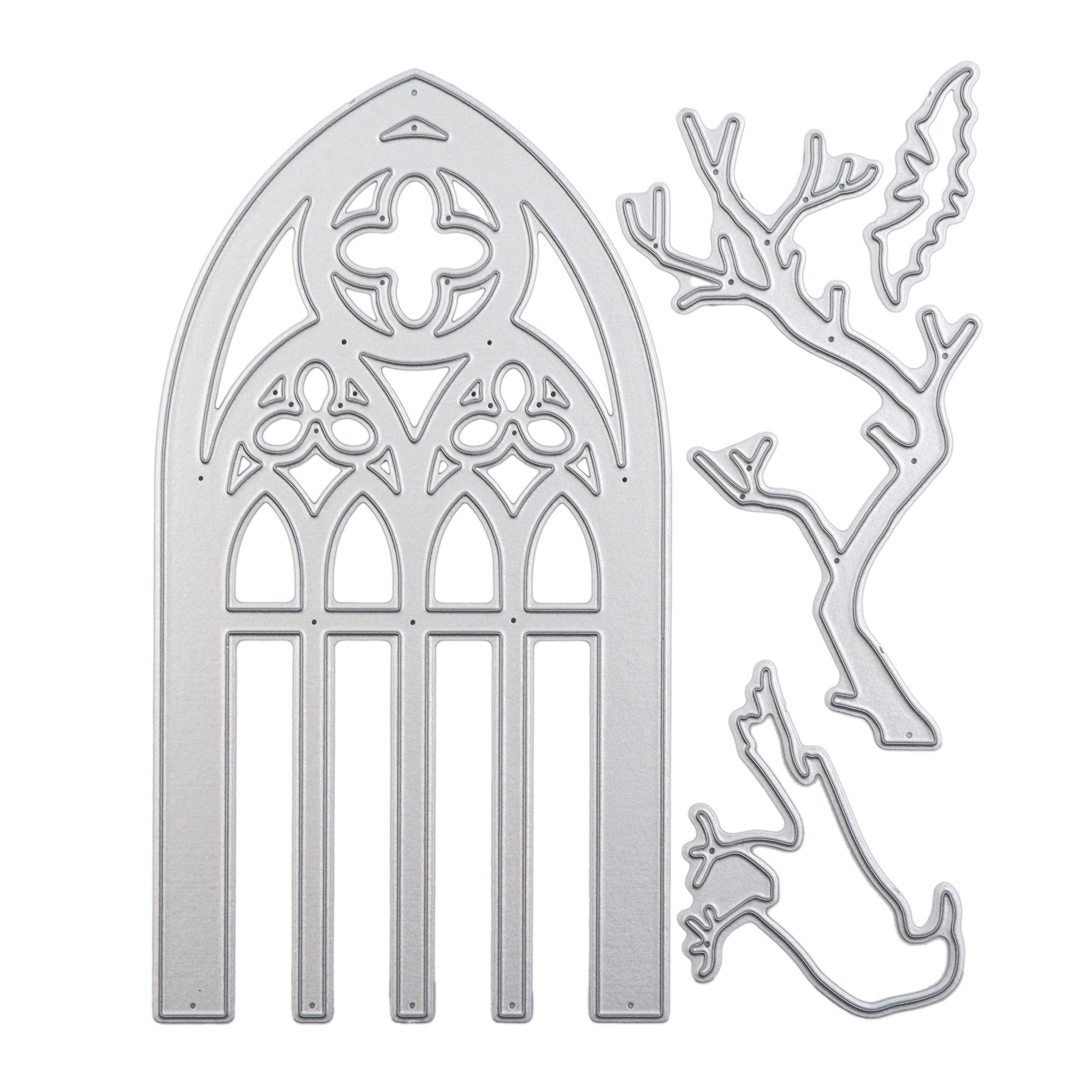Gothic Gate &#x26; Tree Layering Die Set by Recollections&#x2122;