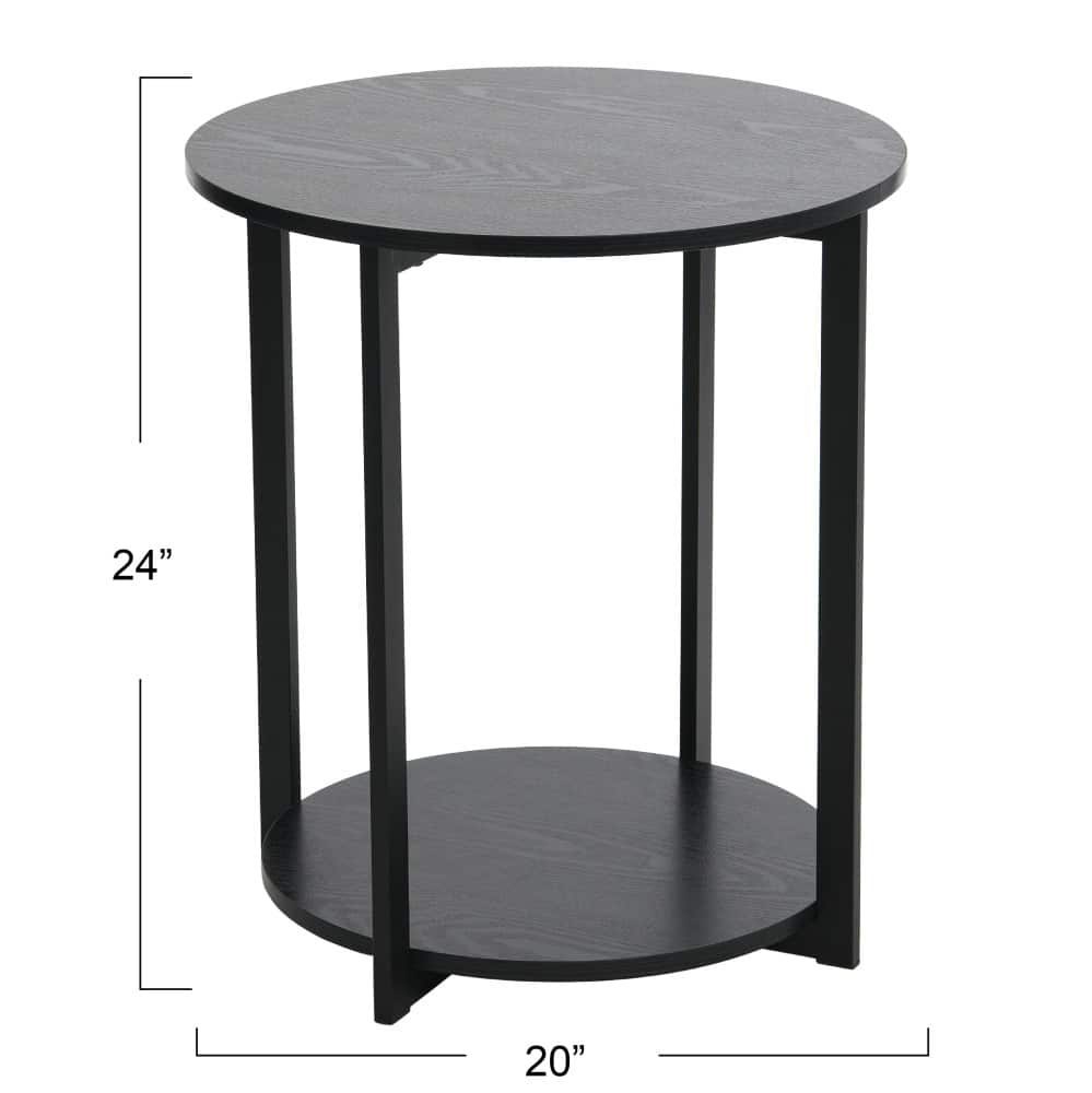 Household Essentials Jamestown 24&#x22; Round End Table