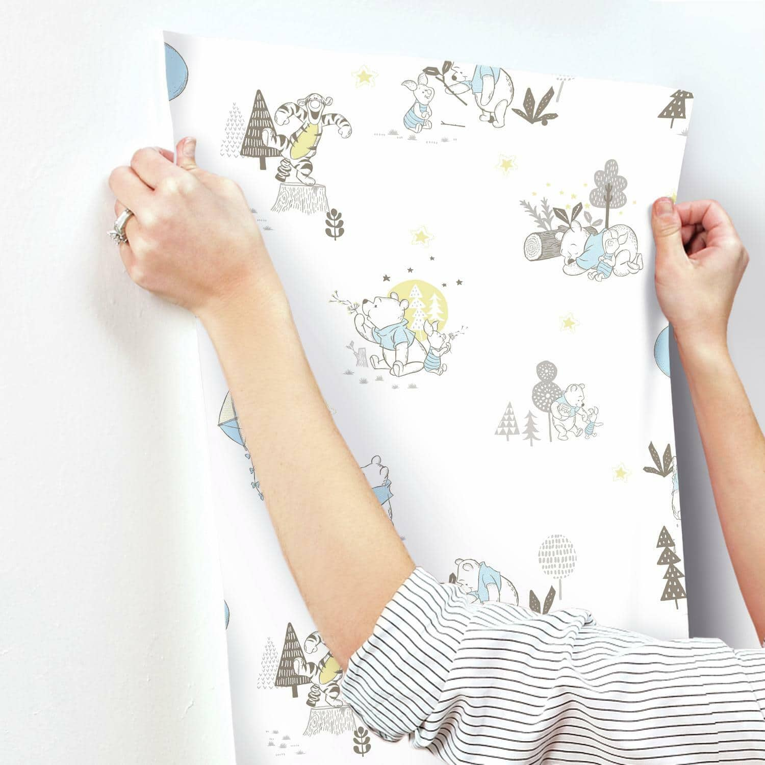 RoomMates Disney&#xAE; Winnie The Pooh Playmates Peel &#x26; Stick Wallpaper