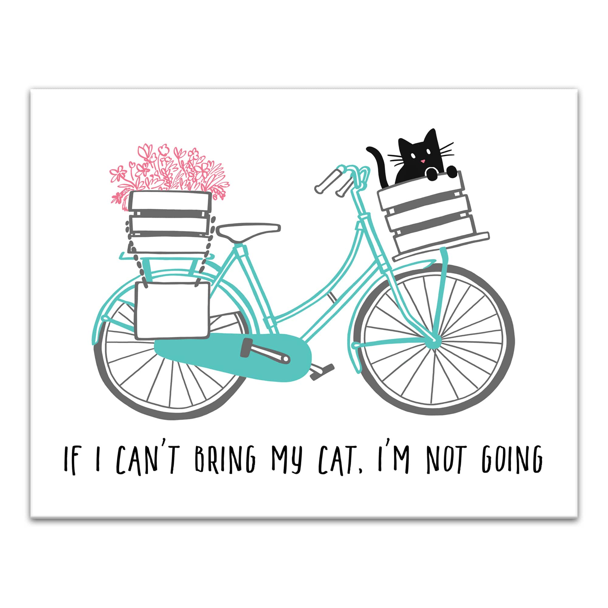 If I Can't Bring My Cat Bike Canvas Wall Art