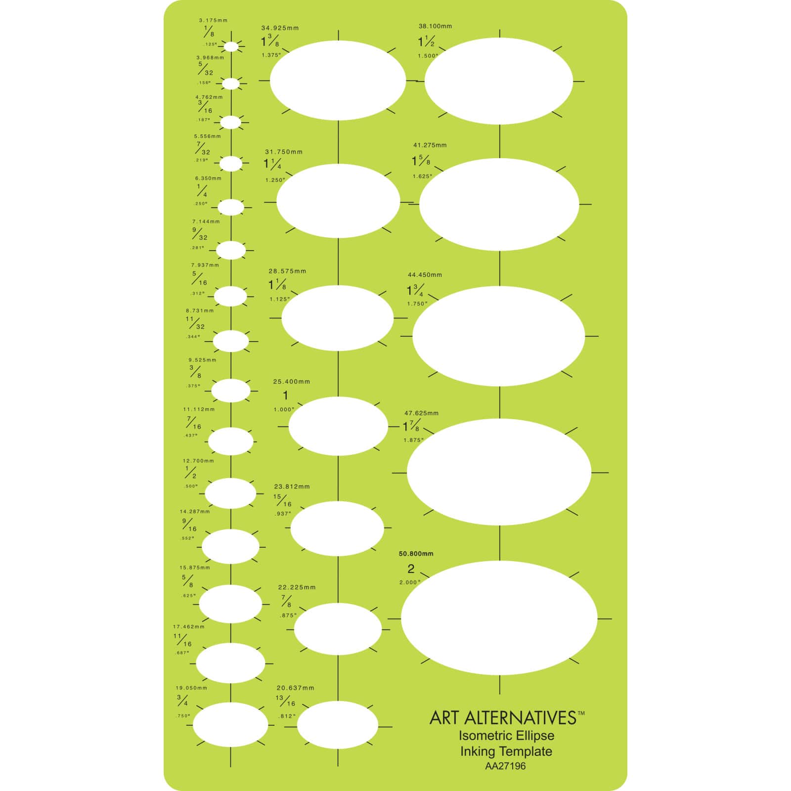 Plastic Large Lsometric Ellipses Template Teaching Tools Fits for Students 