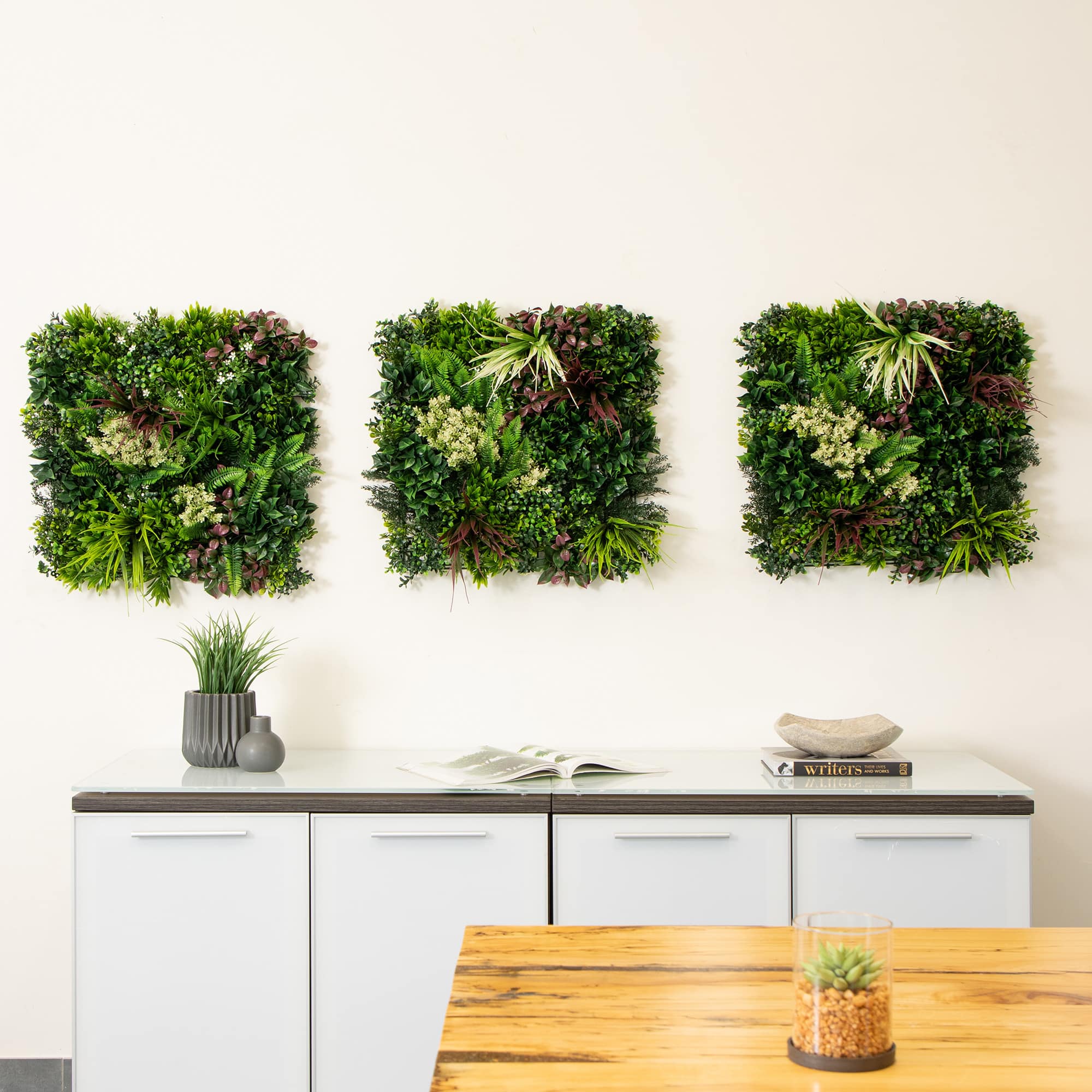 20" Corfu Island Artificial Living Wall Panels, 3ct.