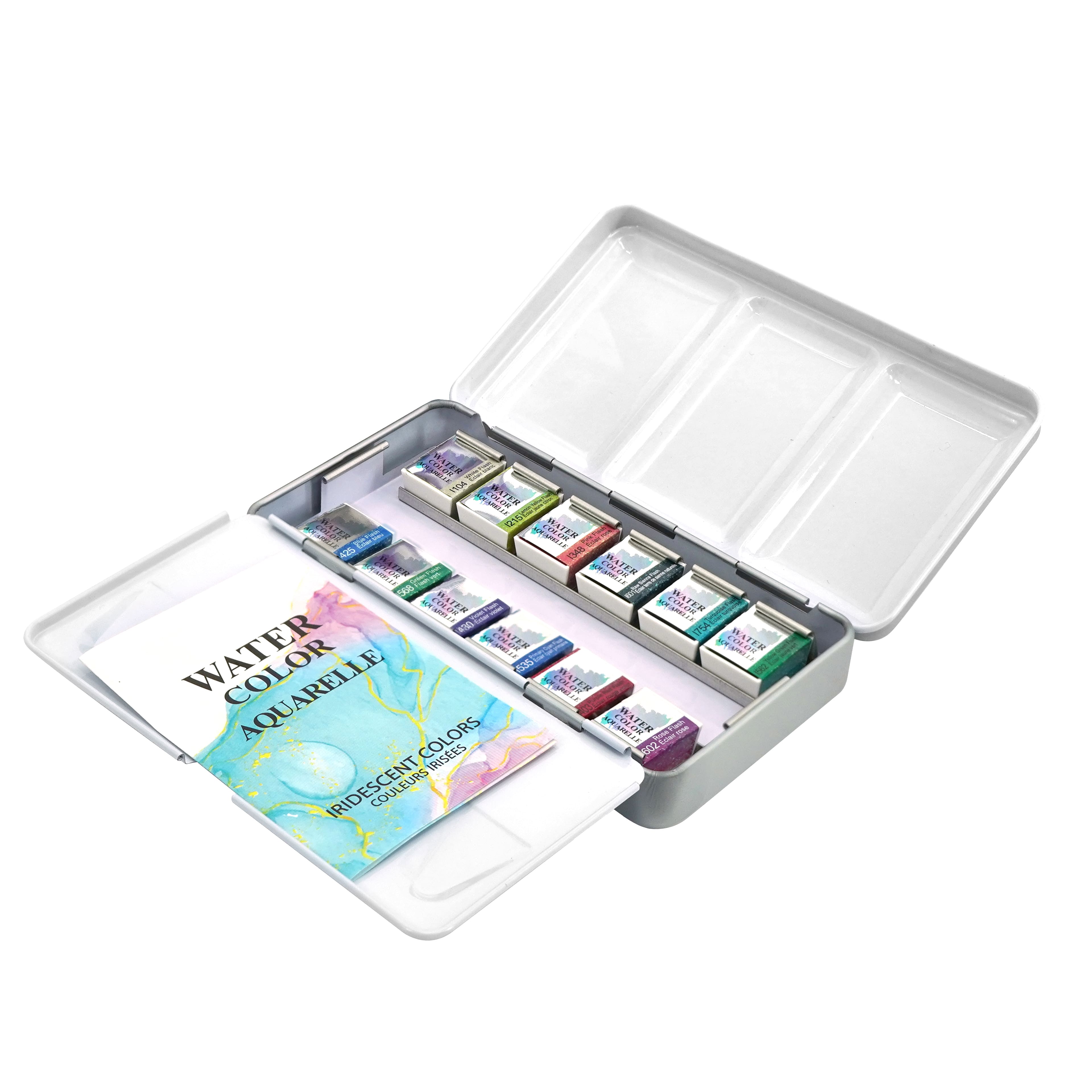 6 Pack: 12 Half Pans Iridescent Watercolor Set by Artist's Loft™