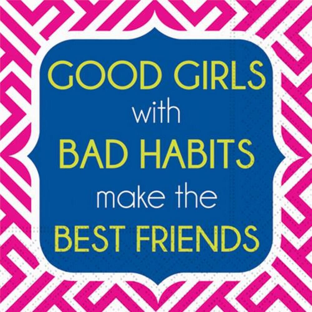 JAM Paper Bad Habits Cocktail Napkins, 40ct.