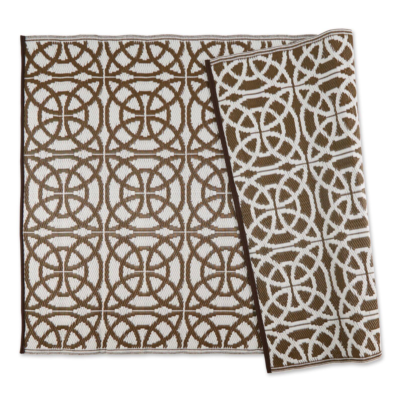 DII® Dark Brown Infinity Circle Outdoor Rug, 4ft. x 6ft.