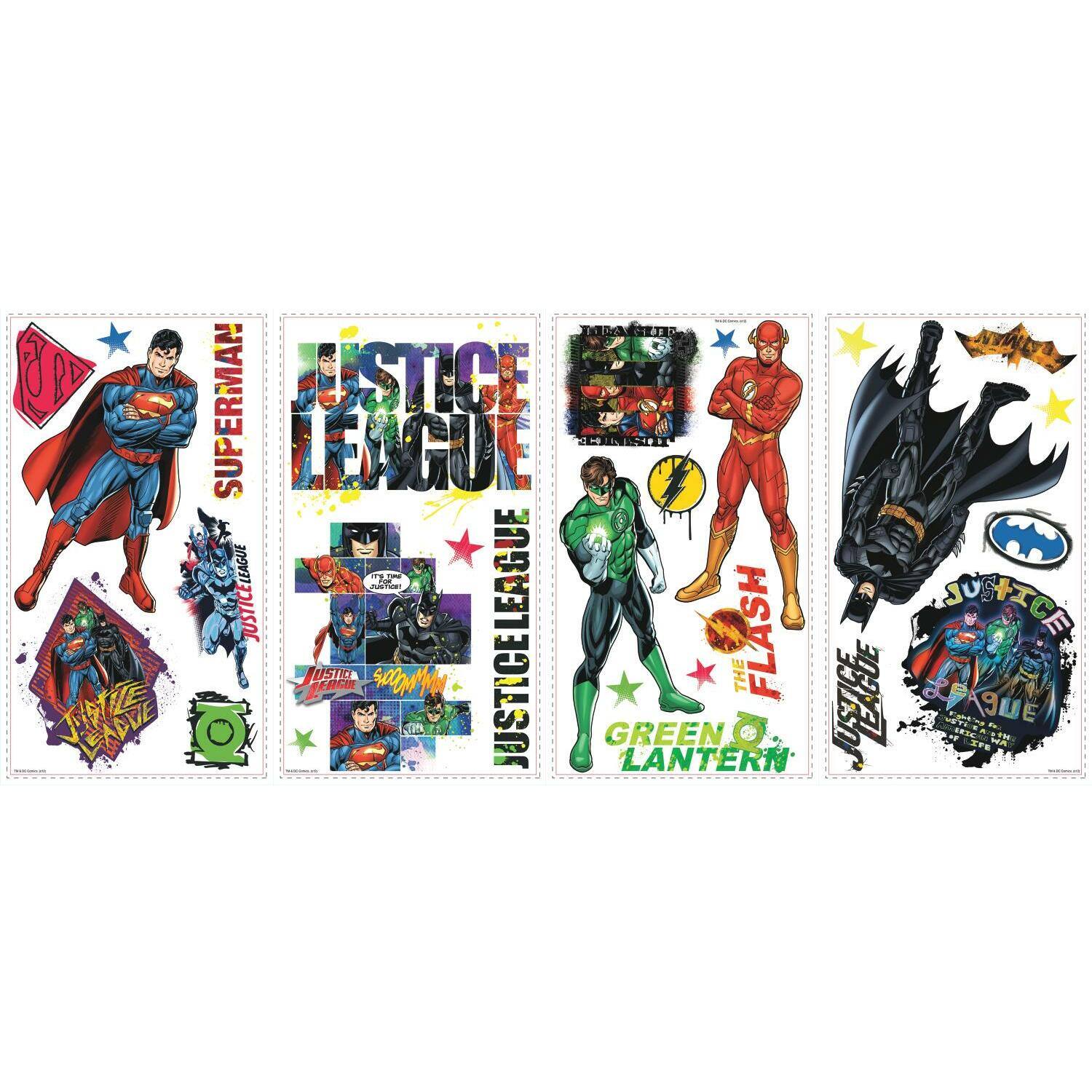 RoomMates Justice League Peel &#x26; Stick Wall Decals