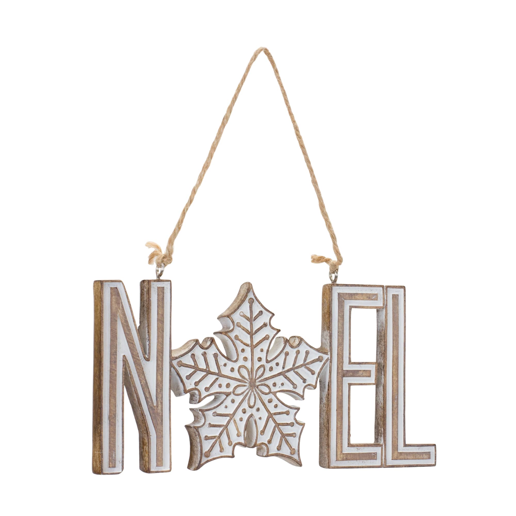 Joy &#x26; Noel Snowflake Ornament Set