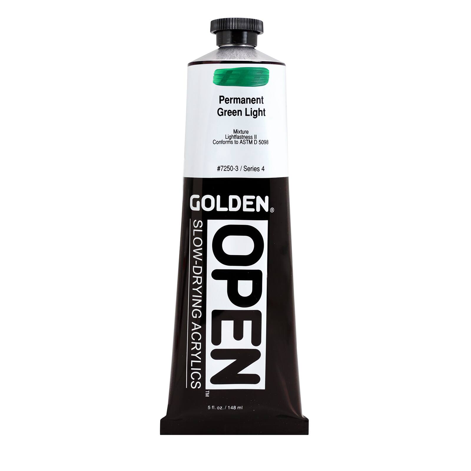Golden OPEN Slow-Drying Acrylics, 5 oz Paint in Permanent Green Light