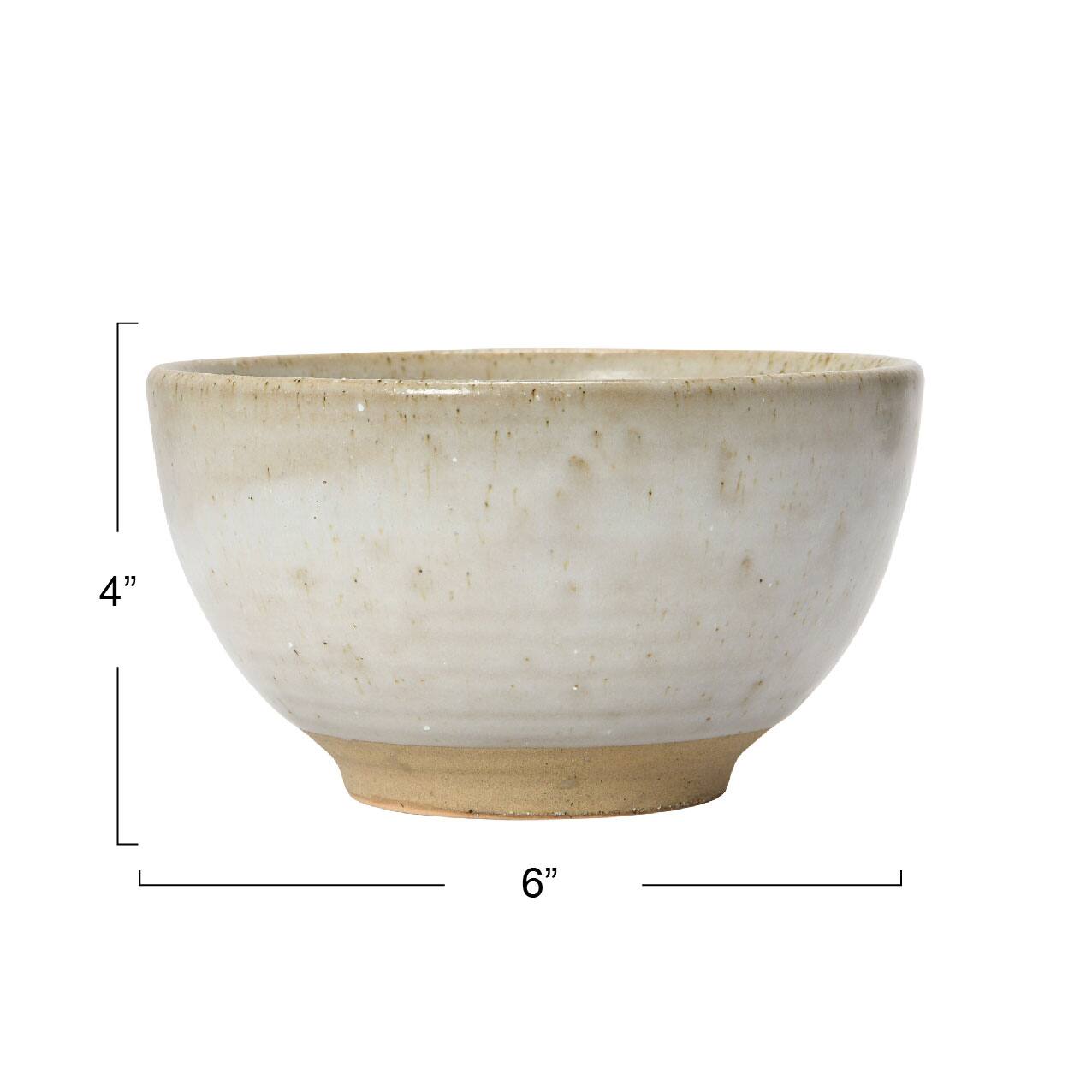 Hello Honey® White Reactive Glaze Stoneware Bowl
