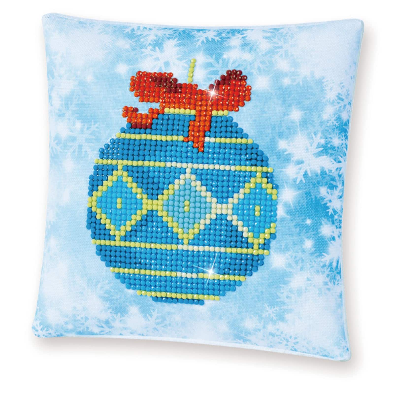 Diamond Dotz&#xAE; Beginner Blue Bauble Decorative Mini Pillow Kit