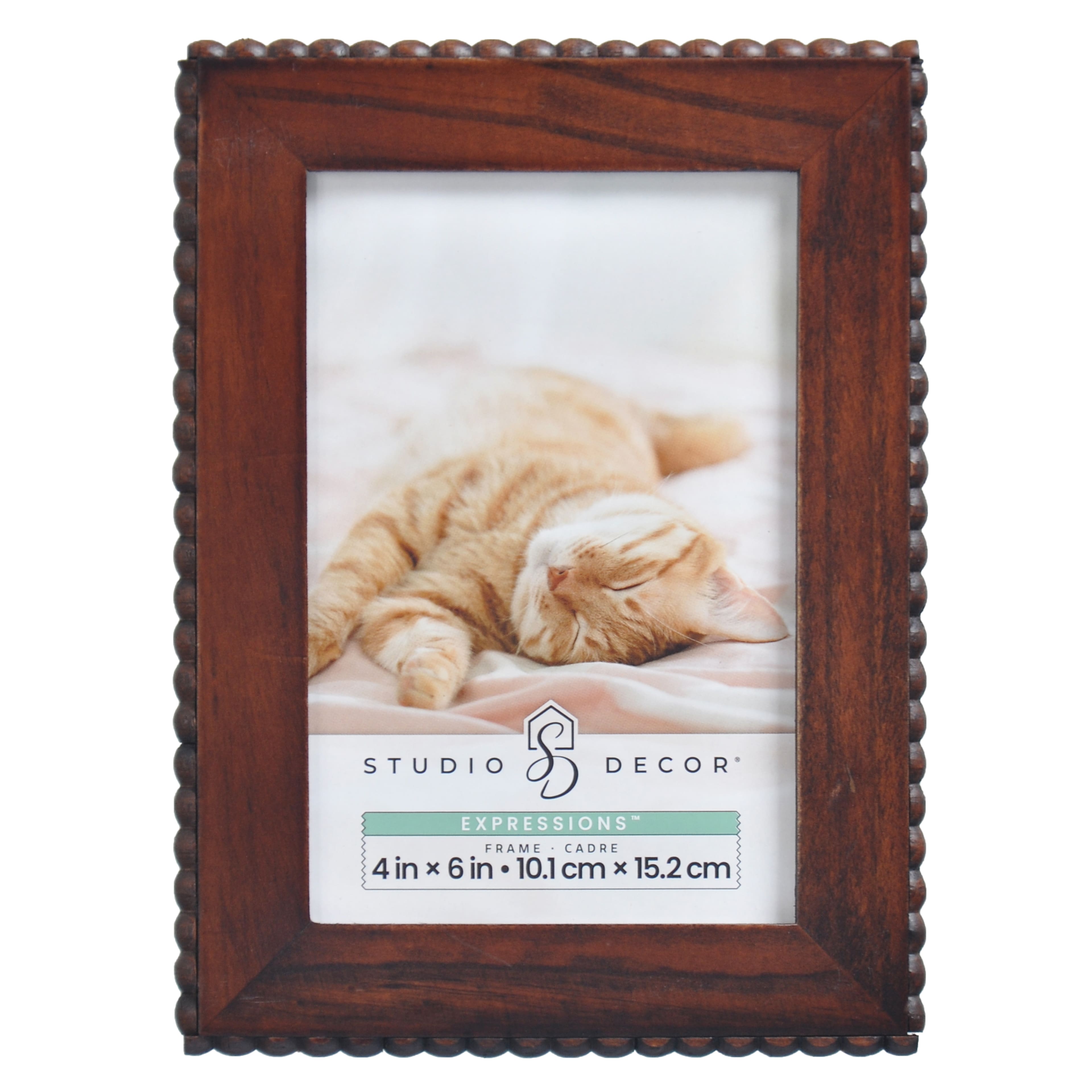 Expressions&#x2122; Brown Beaded Edge Frame by Studio D&#xE9;cor&#xAE;