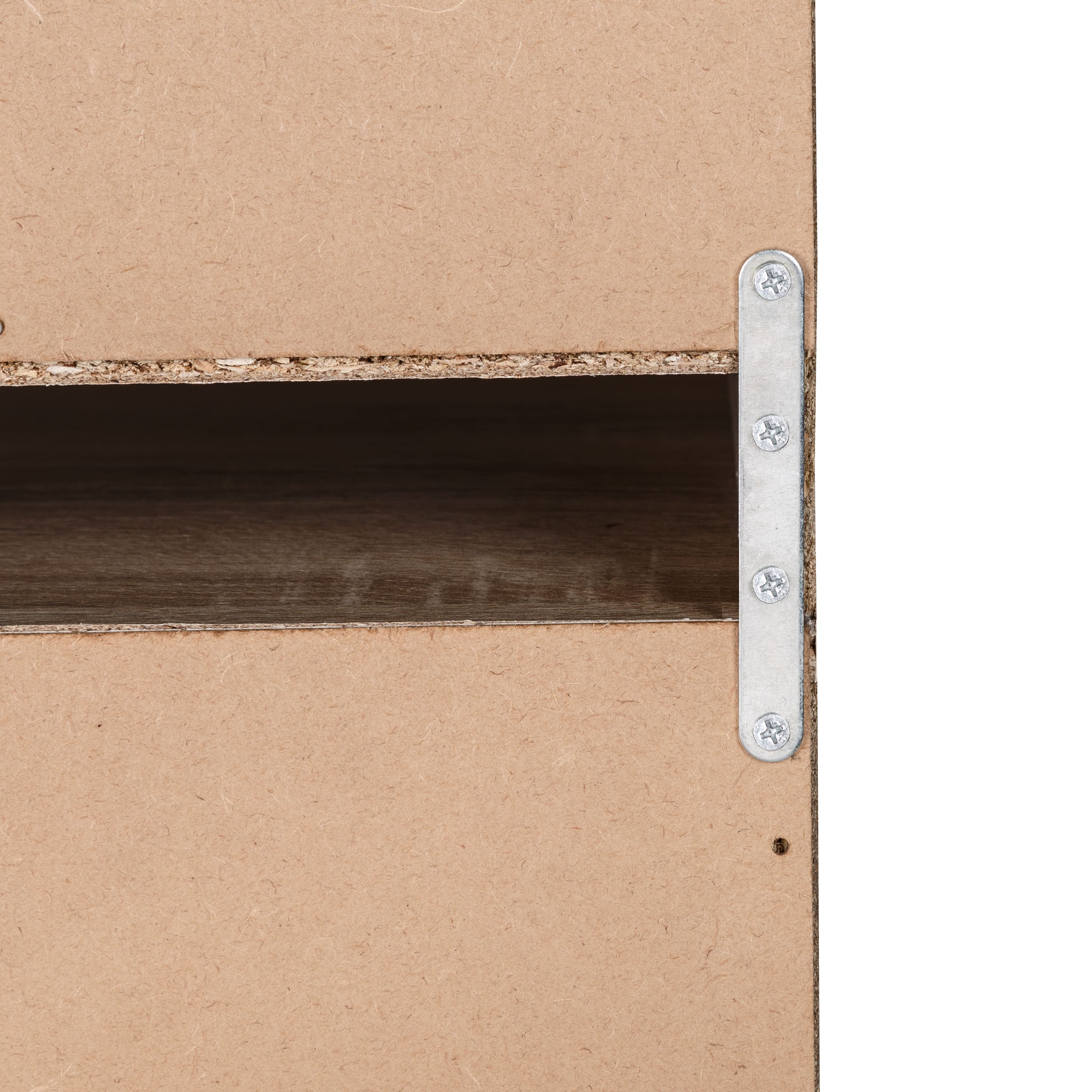 Honey Can Do Brown Stackable 6 Cube Shelf Organizer with Anti-Tip Hardware