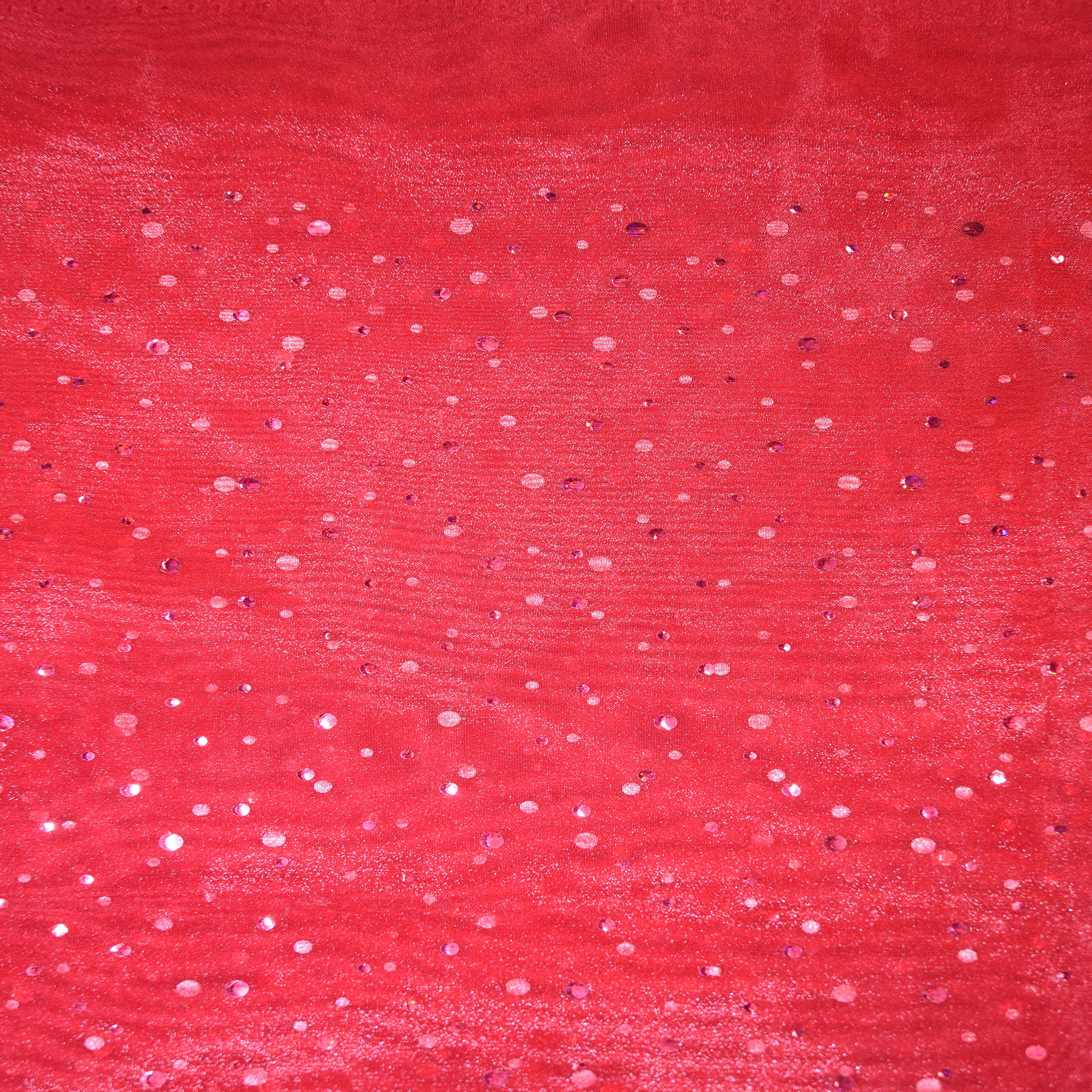 Feldman Red Confetti Dots Organza