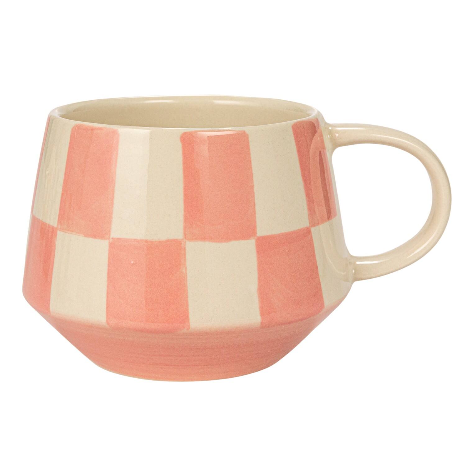 10oz. Checkered Stoneware Mug, 4ct.