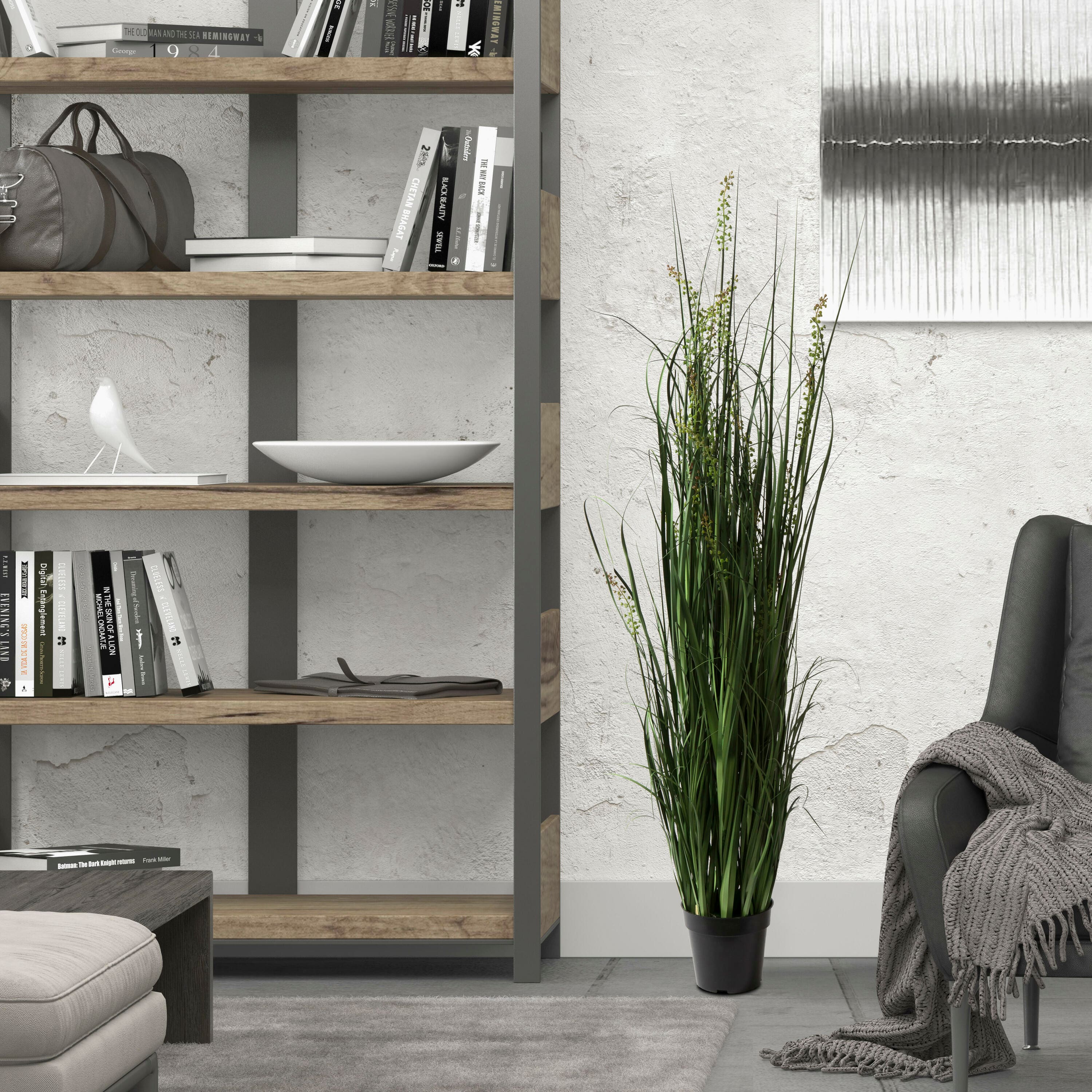 Artificial Potted Green Sheep&#x27;s Grass