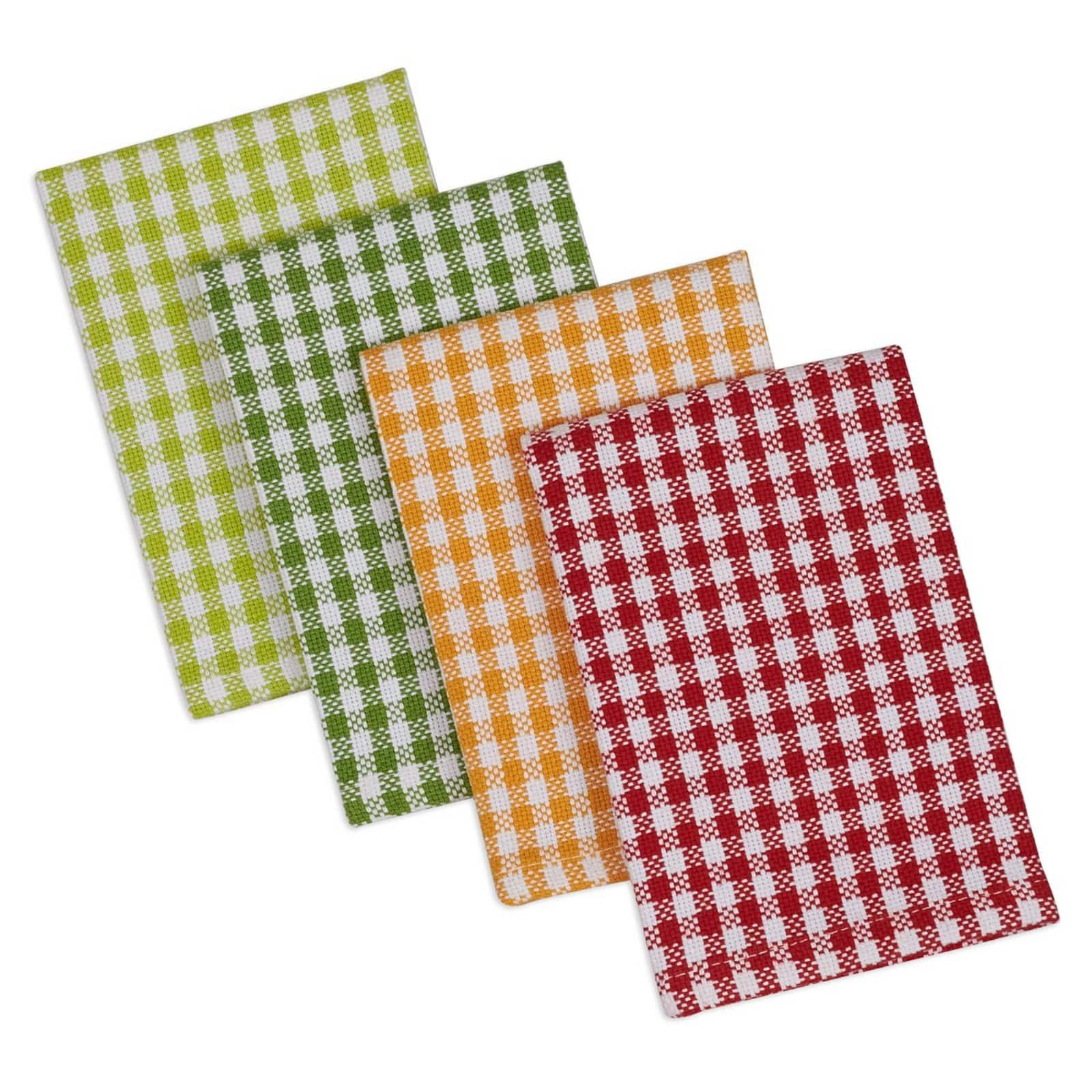 DII&#xAE; Pea Patch Check Heavyweight Dishcloths, 4ct.