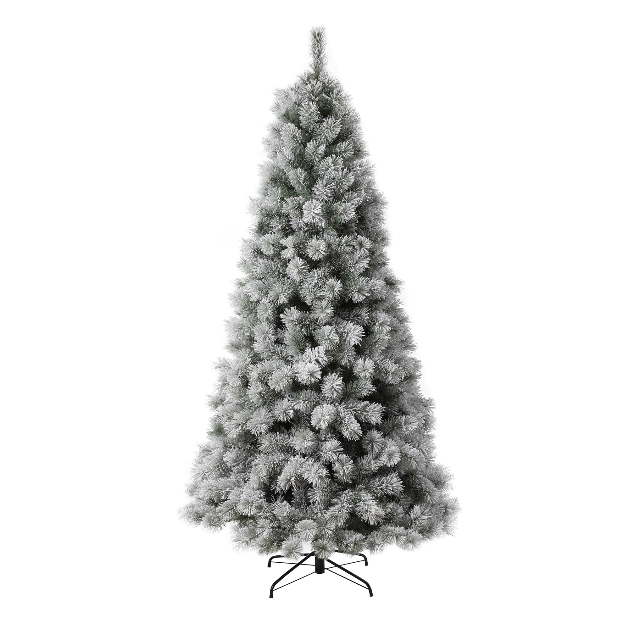 7.5ft. Pre-Lit Artificial Spruce Christmas Tree, Warm White LED Lights