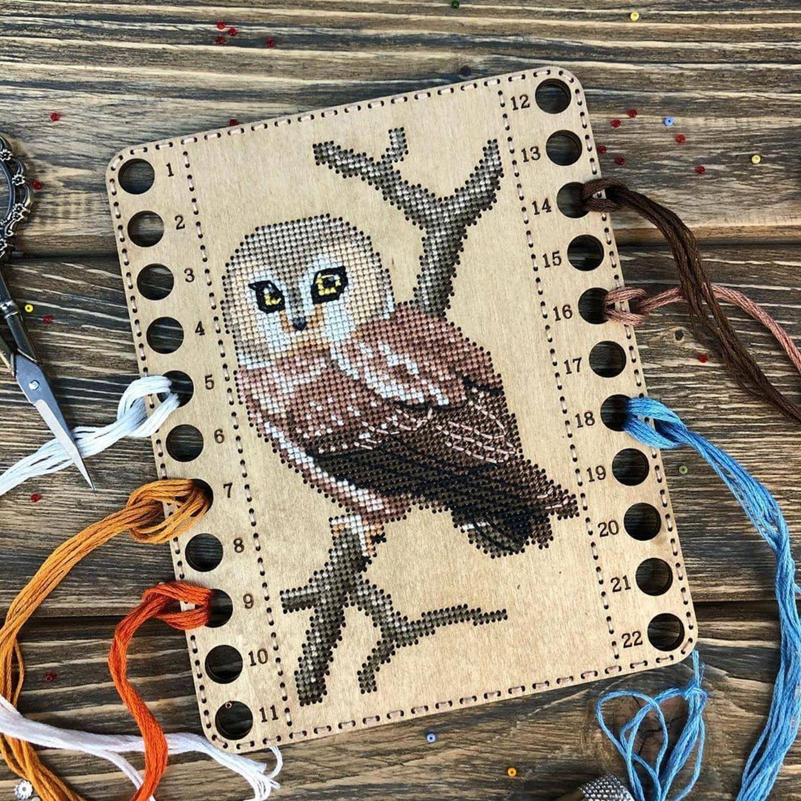 Wonderland Crafts Owl Numbered Embroidery Thread Organizer