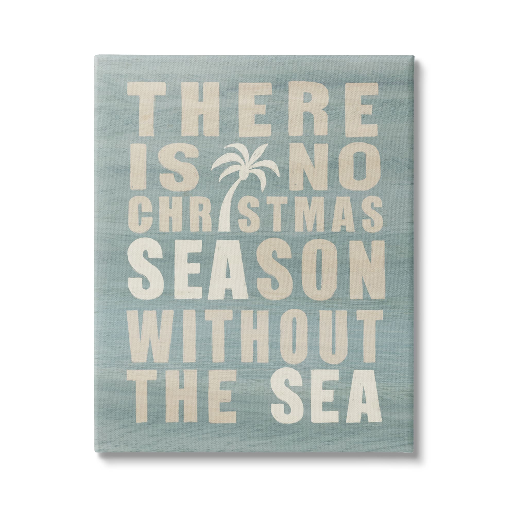 Stupell Industries No Christmas Season Without Sea Phrase Canvas Wall Art