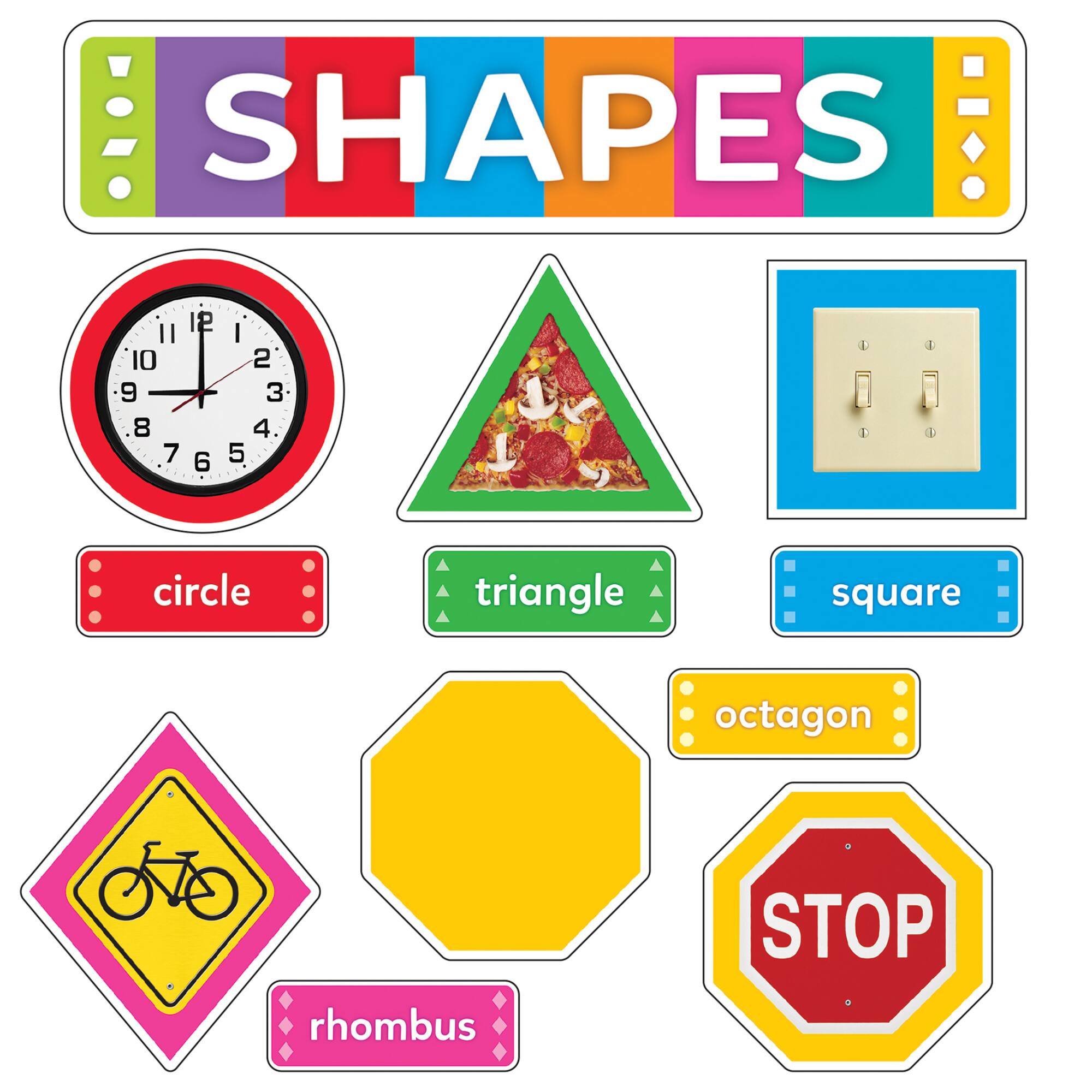 Trend Enterprises® Shapes All Around Us Wipe Off Learning Set