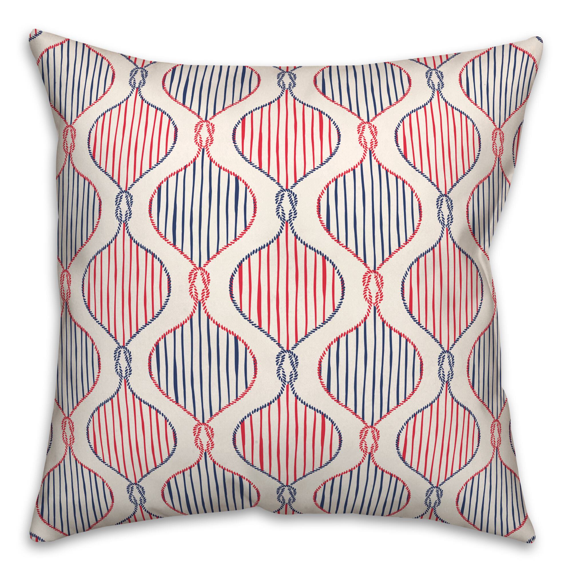 Knots &#x26; Stripes Throw Pillow
