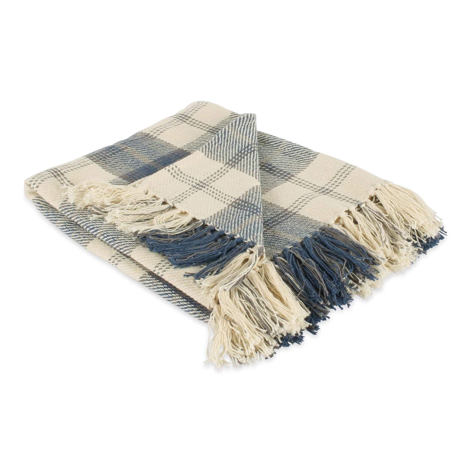 DII&#xAE; French Blue Farmhouse Woven Throw