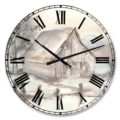 Designart 'Farmhouse Barn Grey Vii Farmhouse Wall Clock | Michaels