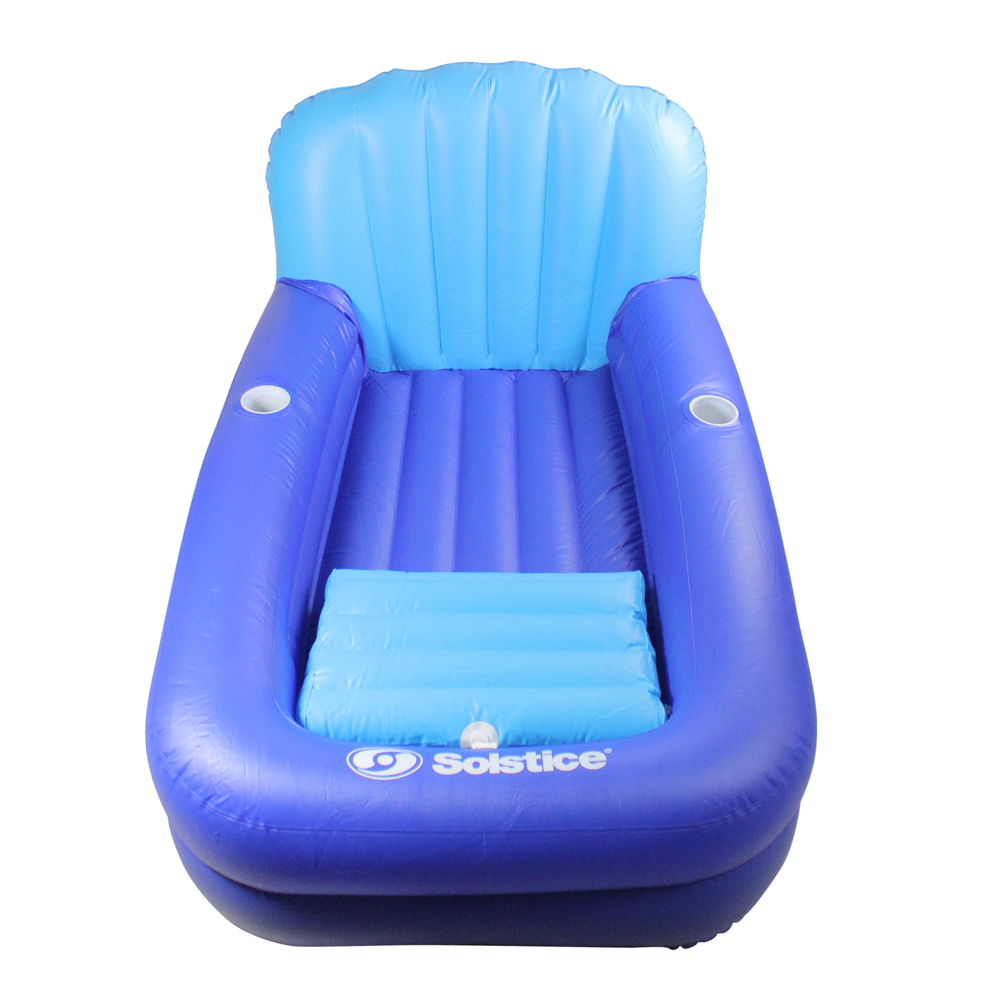 5ft. Inflatable Blue Swimming Pool Lounger with Ice Cooler