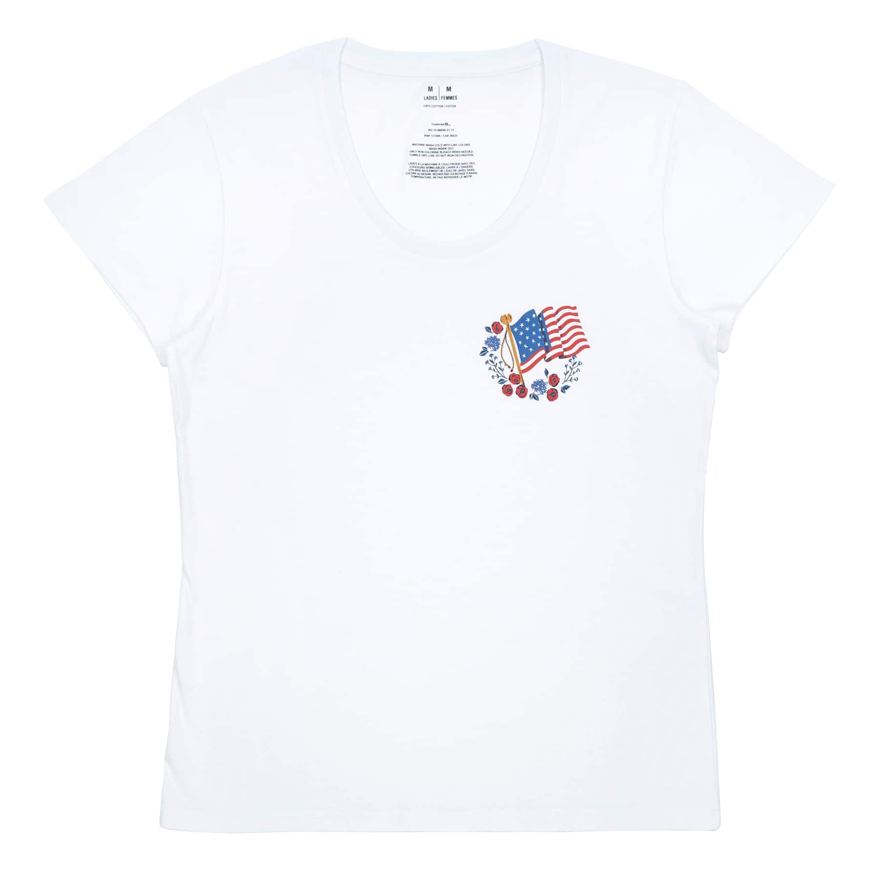 White Patriotic Ladies T-Shirt by Celebrate It&#x2122;