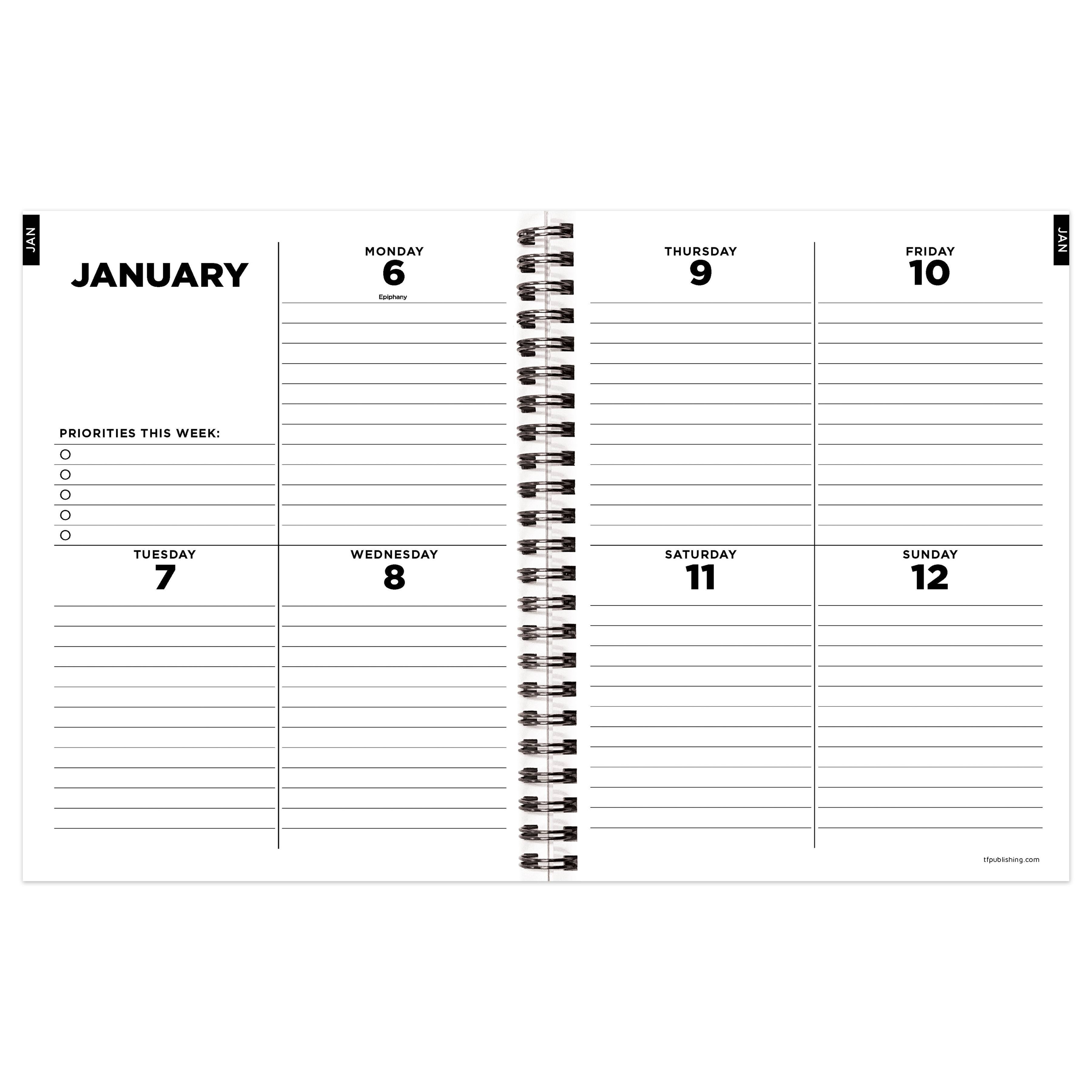 TF Publishing 2025 Medium Coca-Cola Weekly Monthly Spiral Planner