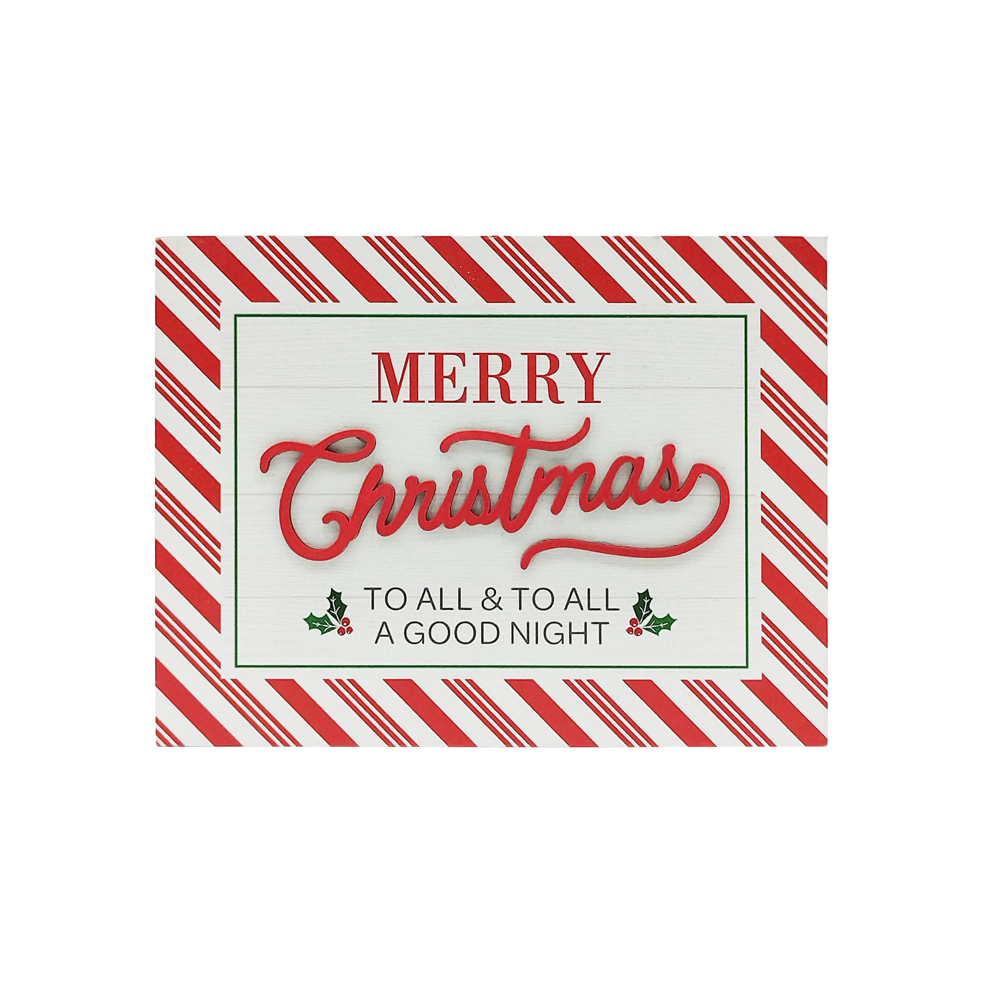 7.75&#x22; Red &#x26; White Merry Christmas To All Sign Tabletop D&#xE9;cor by Ashland&#xAE;