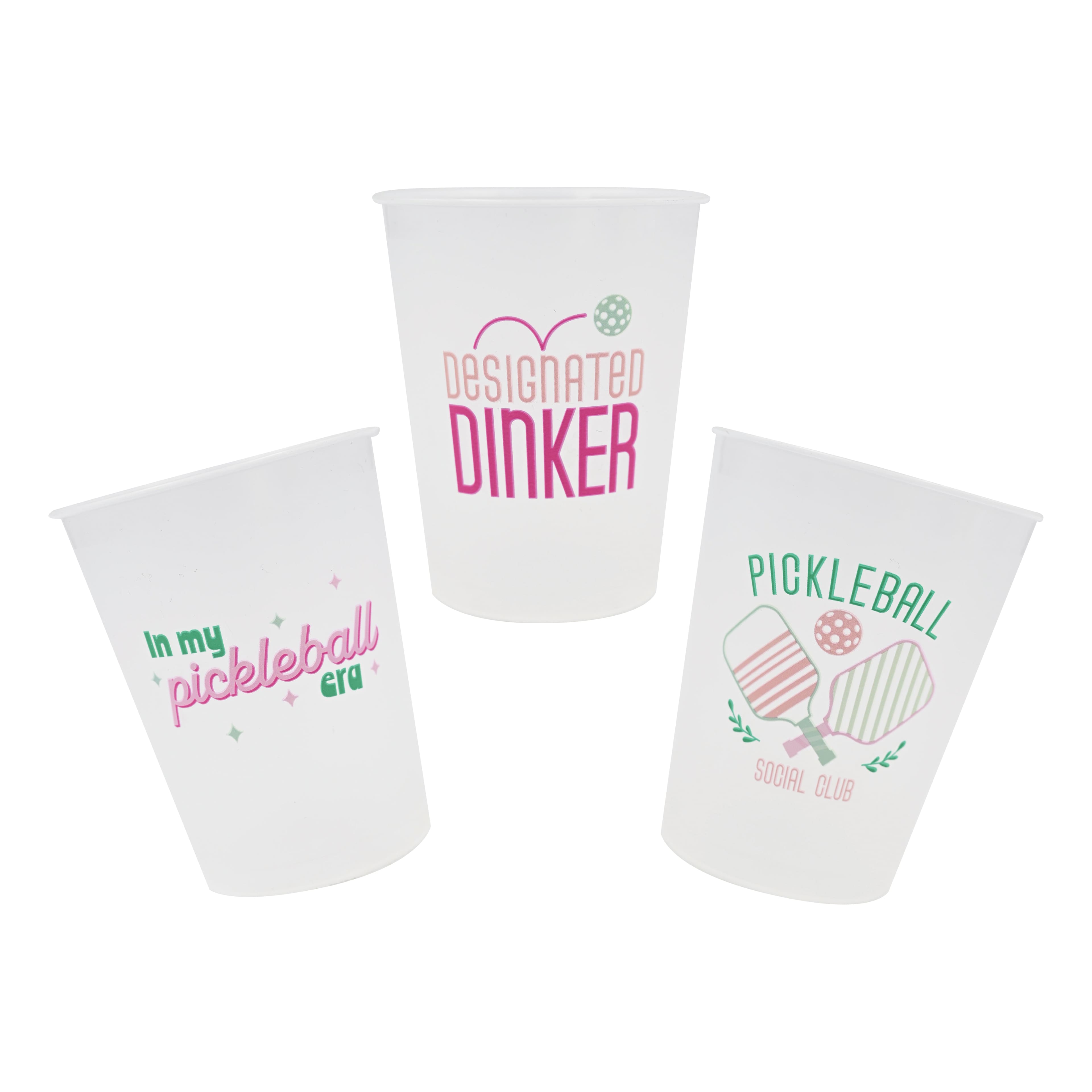 Assorted 12oz. Pickleball Frosted Cups, 6pc. by Fab Finds