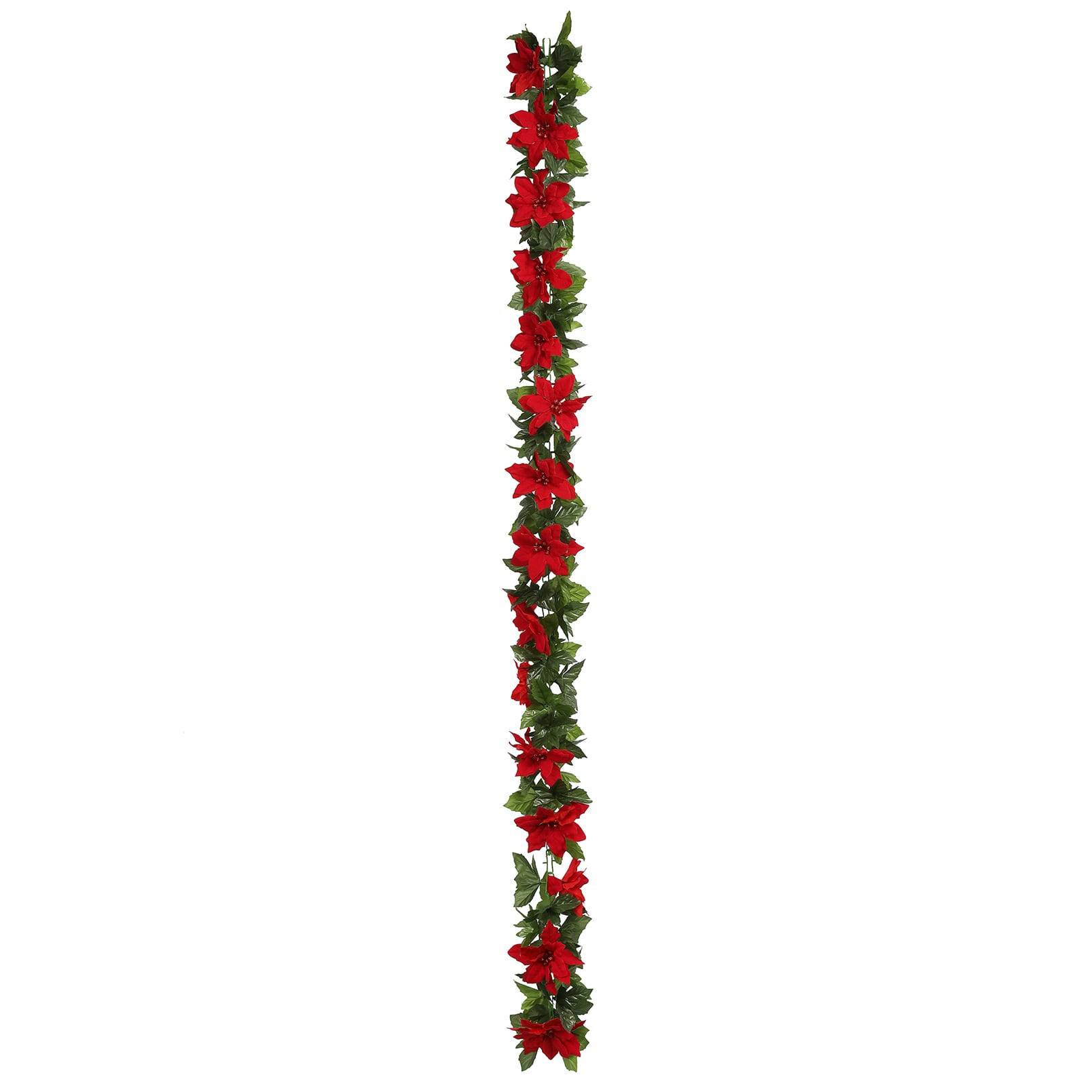 6ft. Red &#x26; Green Poinsettia Chain Garland by Ashland&#xAE;