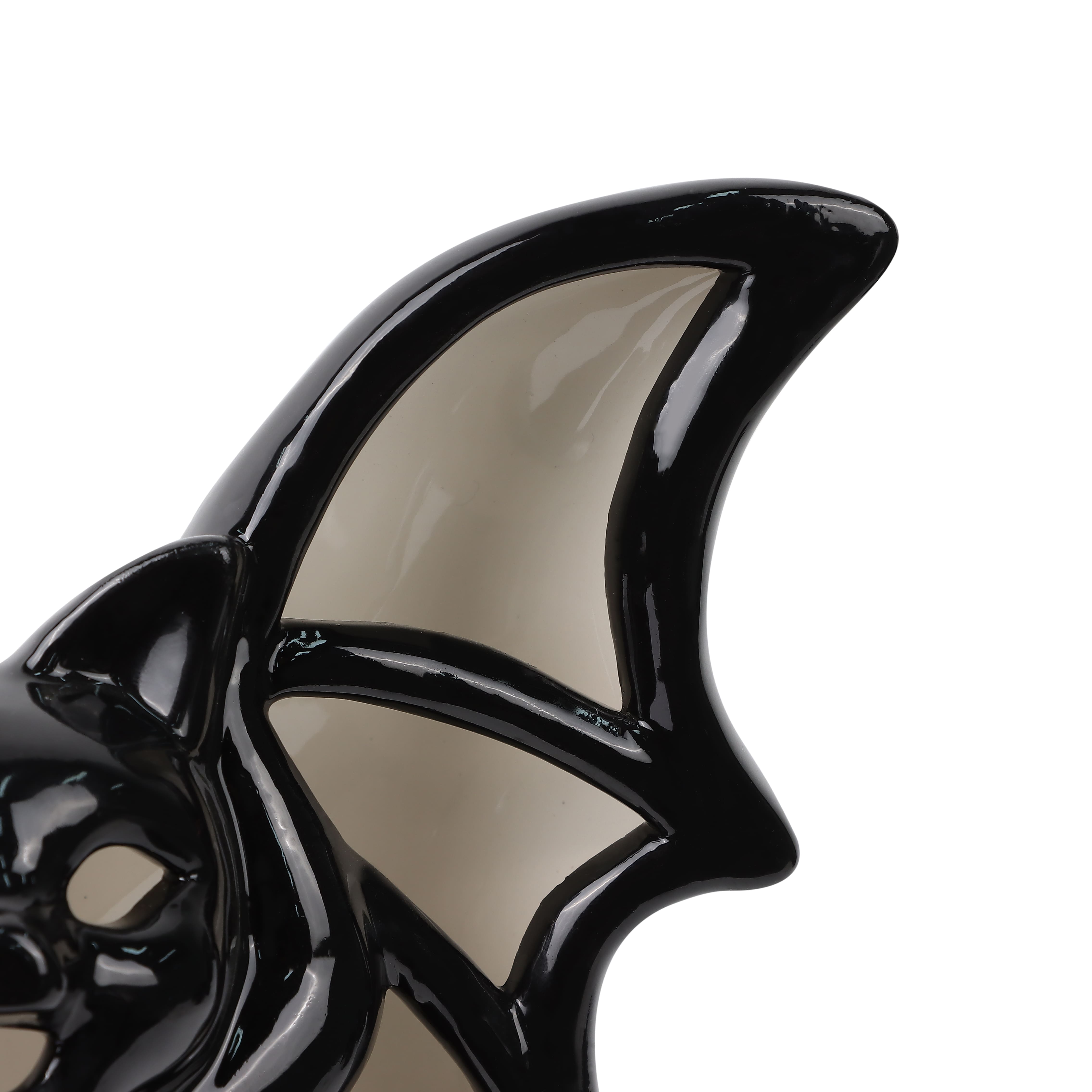 8&#x22; Black Bat LED Ceramic Tabletop D&#xE9;cor by Ashland&#xAE;