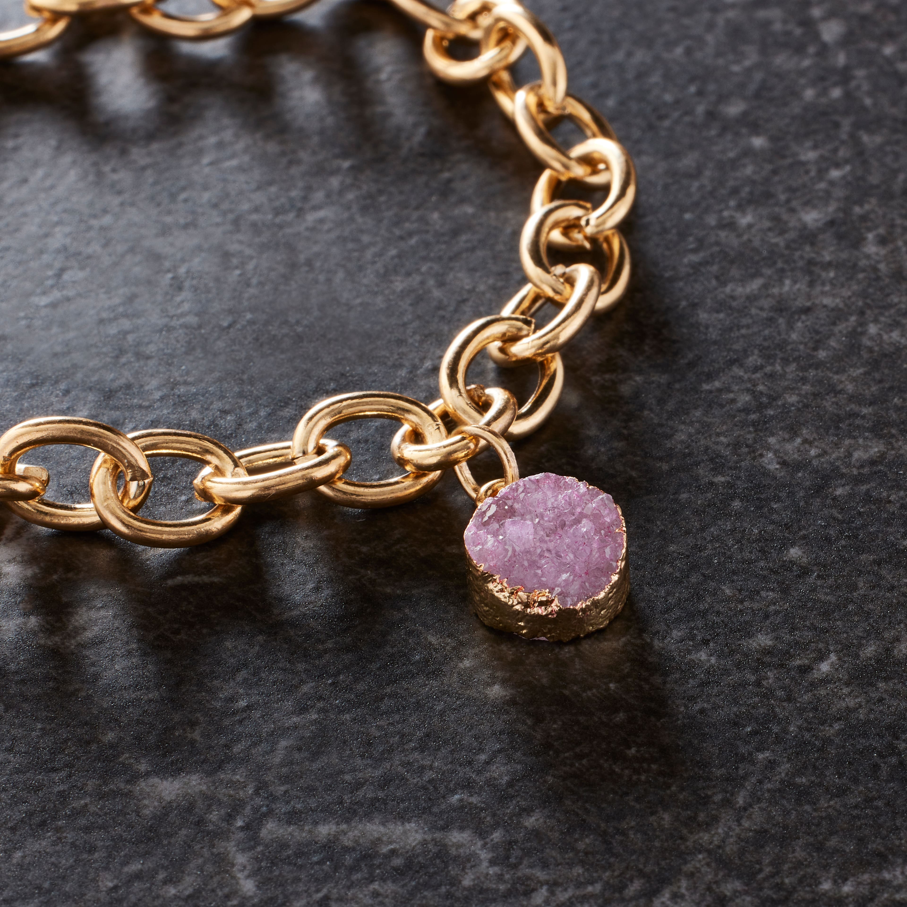 12 Pack: Round Light Amethyst Dyed Quartz Charm by Bead Landing™