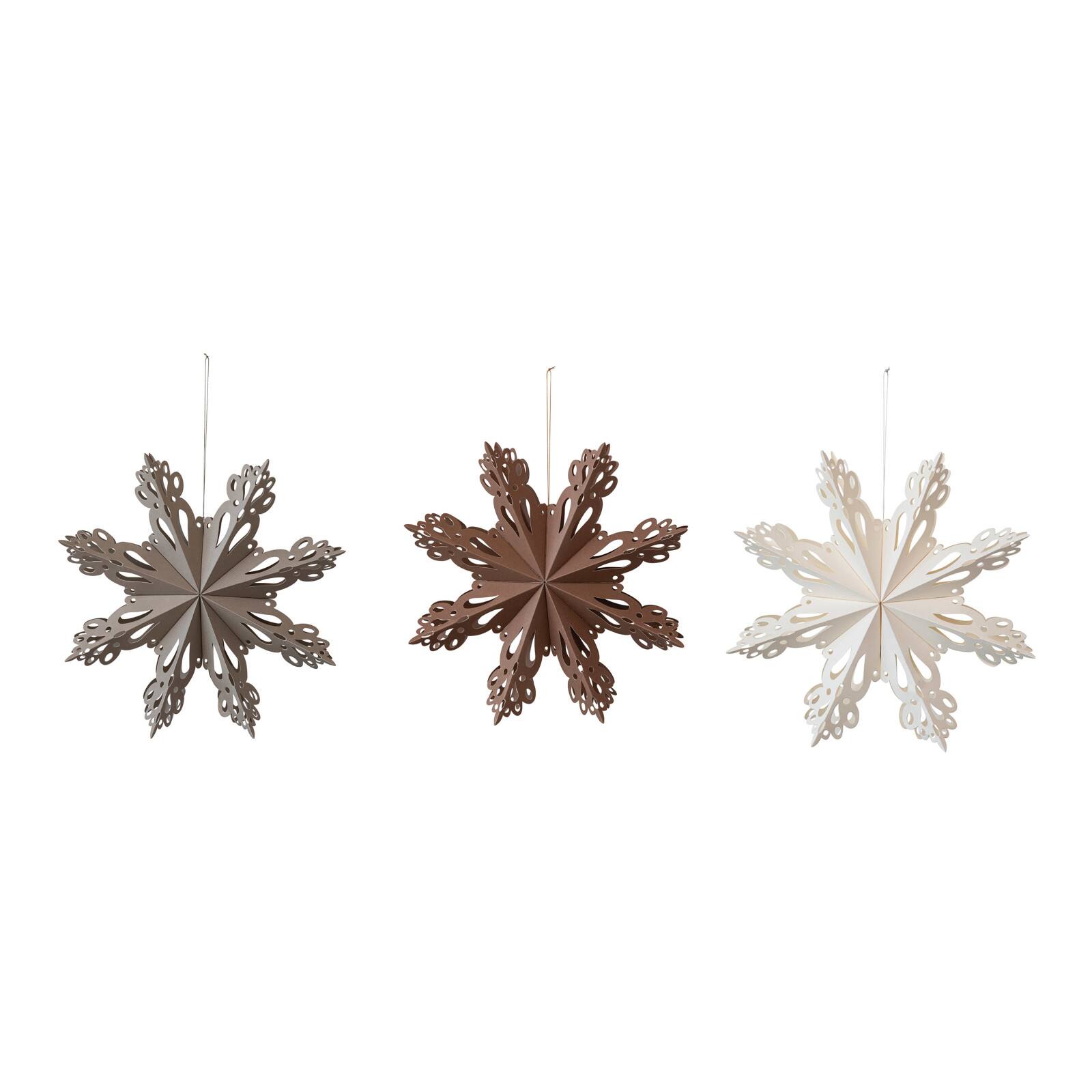 Hello Honey&#xAE; 3 Pack 9&#x22; Folded Snowflake Recycled Paper Ornaments
