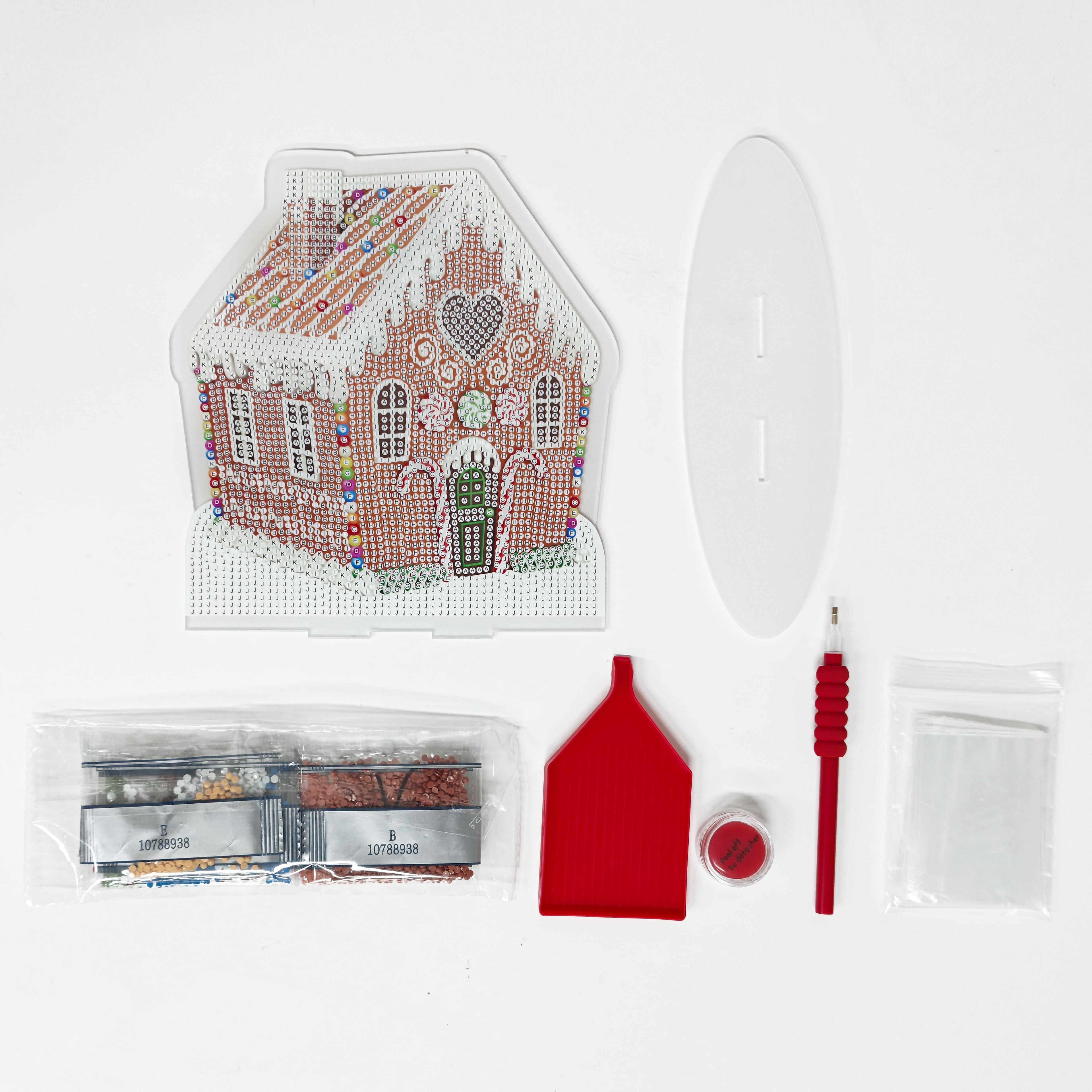 8&#x22; x 7.75&#x22; Gingerbread Diamond Art Table Topper Kit by Make Market&#xAE;