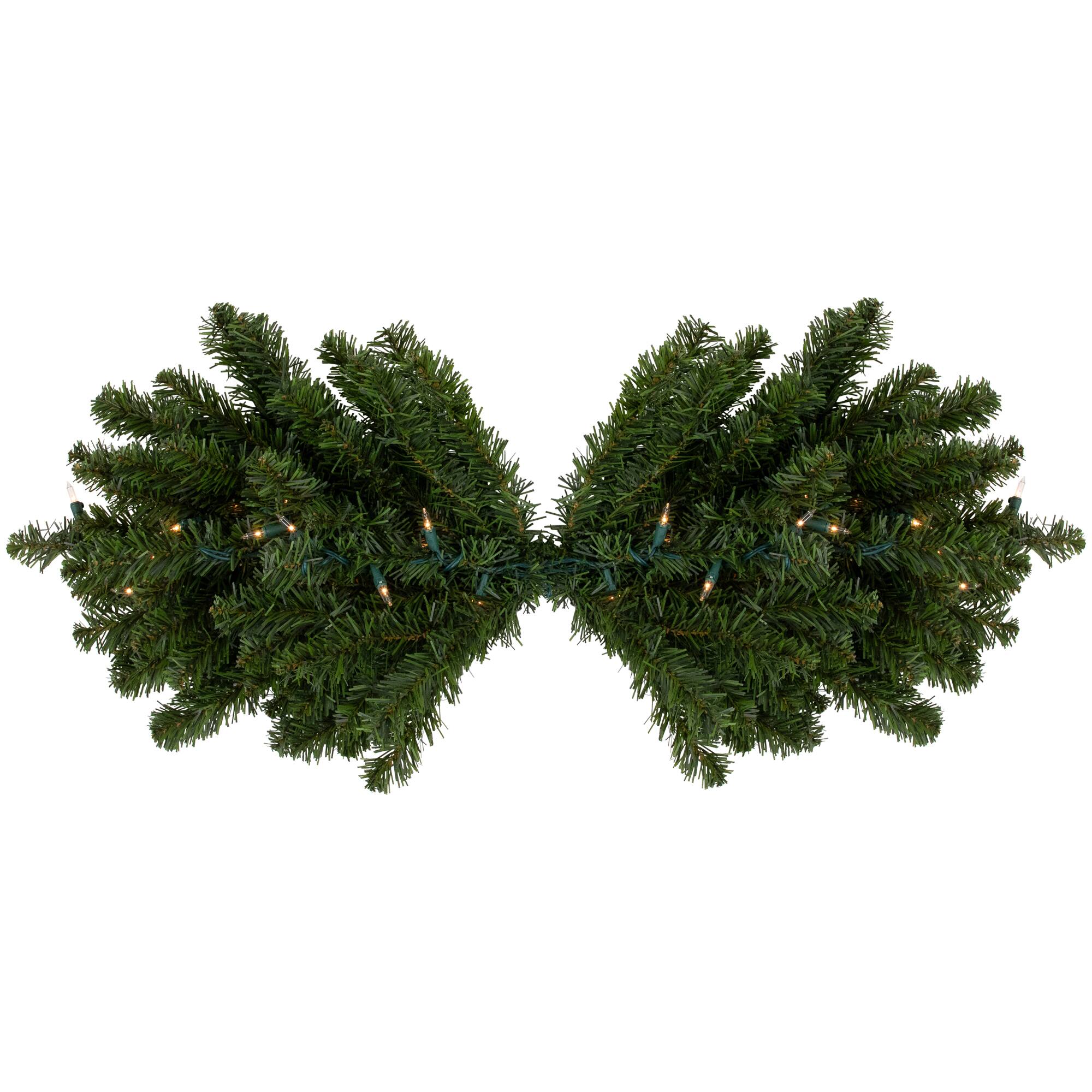 32&#x22; Clear Lights Canadian Pine Swag