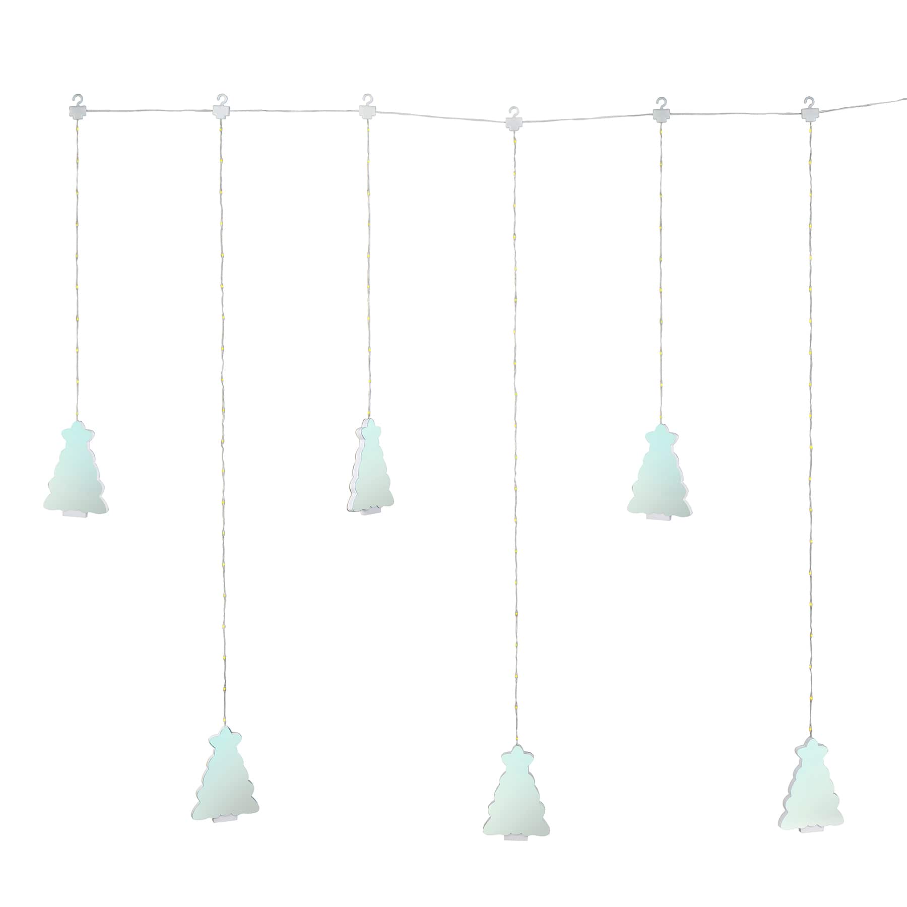 6ct. Green LED Christmas Tree Curtain Lights with 90 LED String Lights by Ashland®