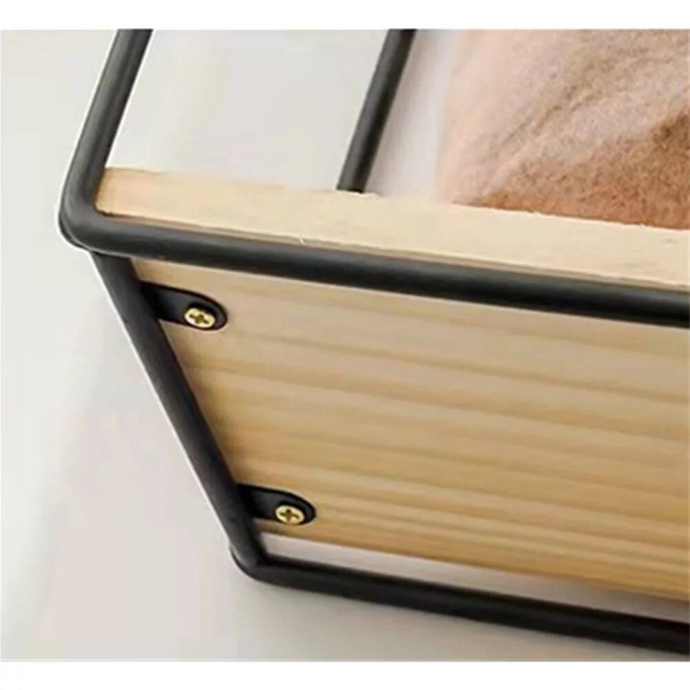 NEX™ Black 2-Tier Iron Square Floating Wall Shelf