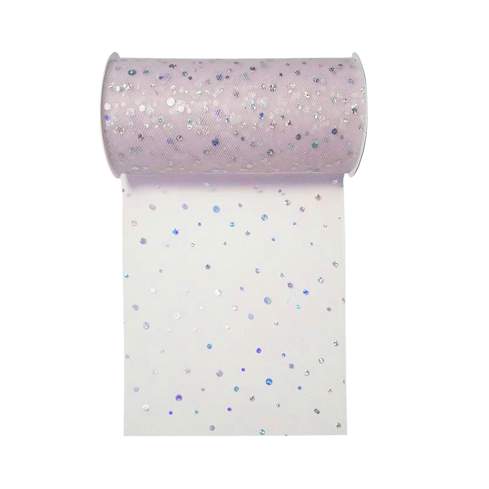 6" x 8yd. Pink Holographic Sequins Tulle by Celebrate It™