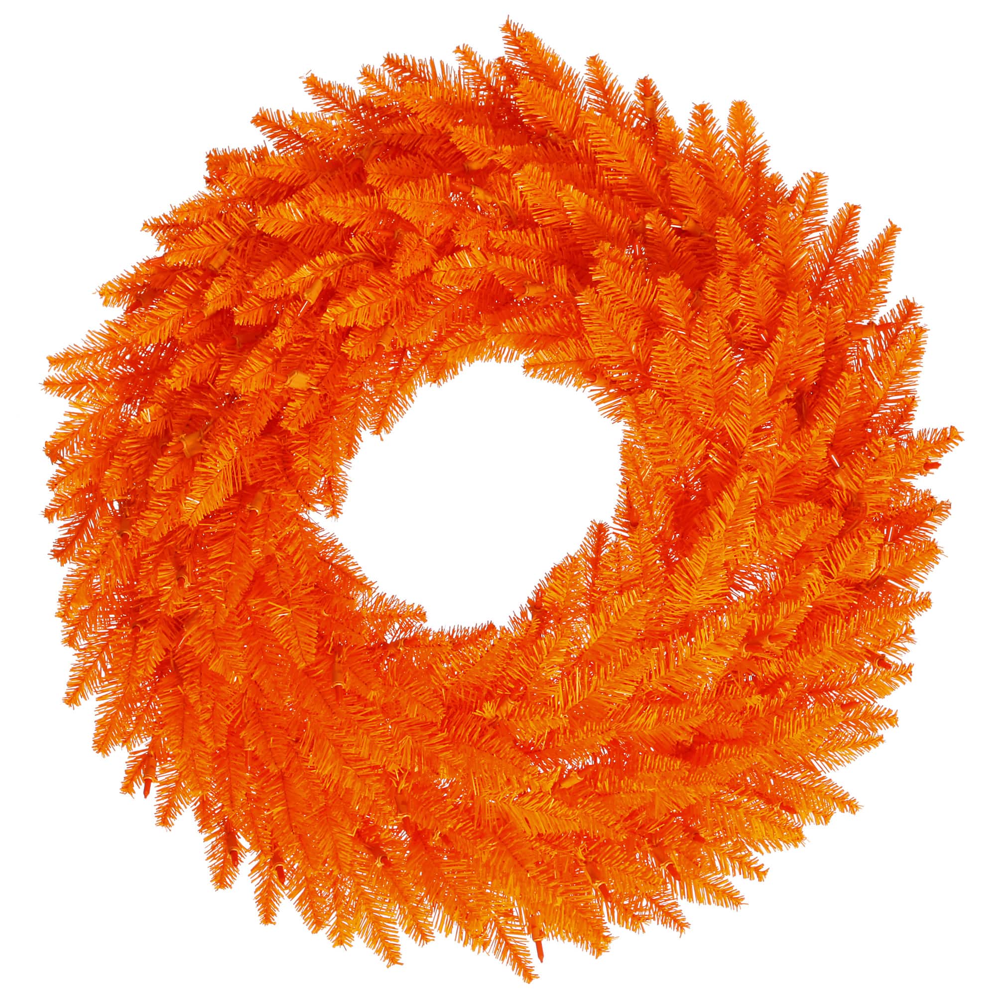 30&#x22; Unlit Orange Fir Artificial Christmas Wreath