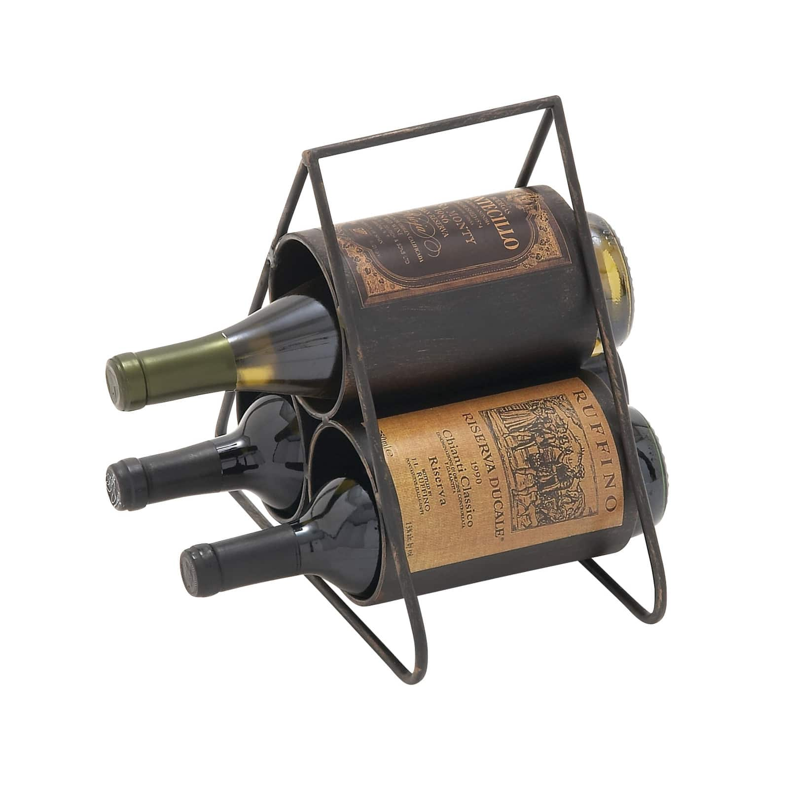 Industrial metal wine discount rack