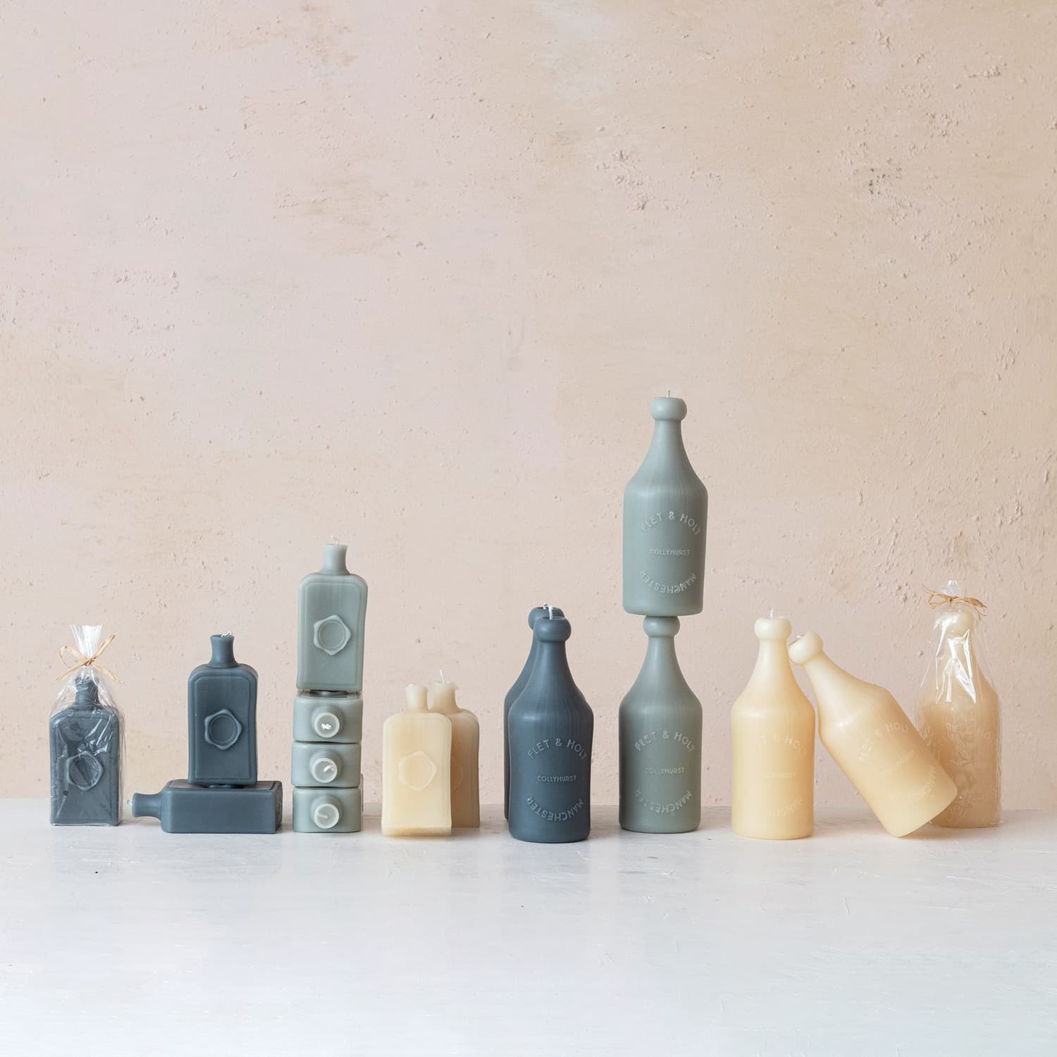 Hello Honey® Unscented Embossed Bottle-Shaped Candle