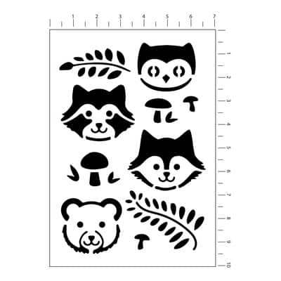 Woodland Animal Stencils, 7" x 10" by Craft Smart® | Michaels