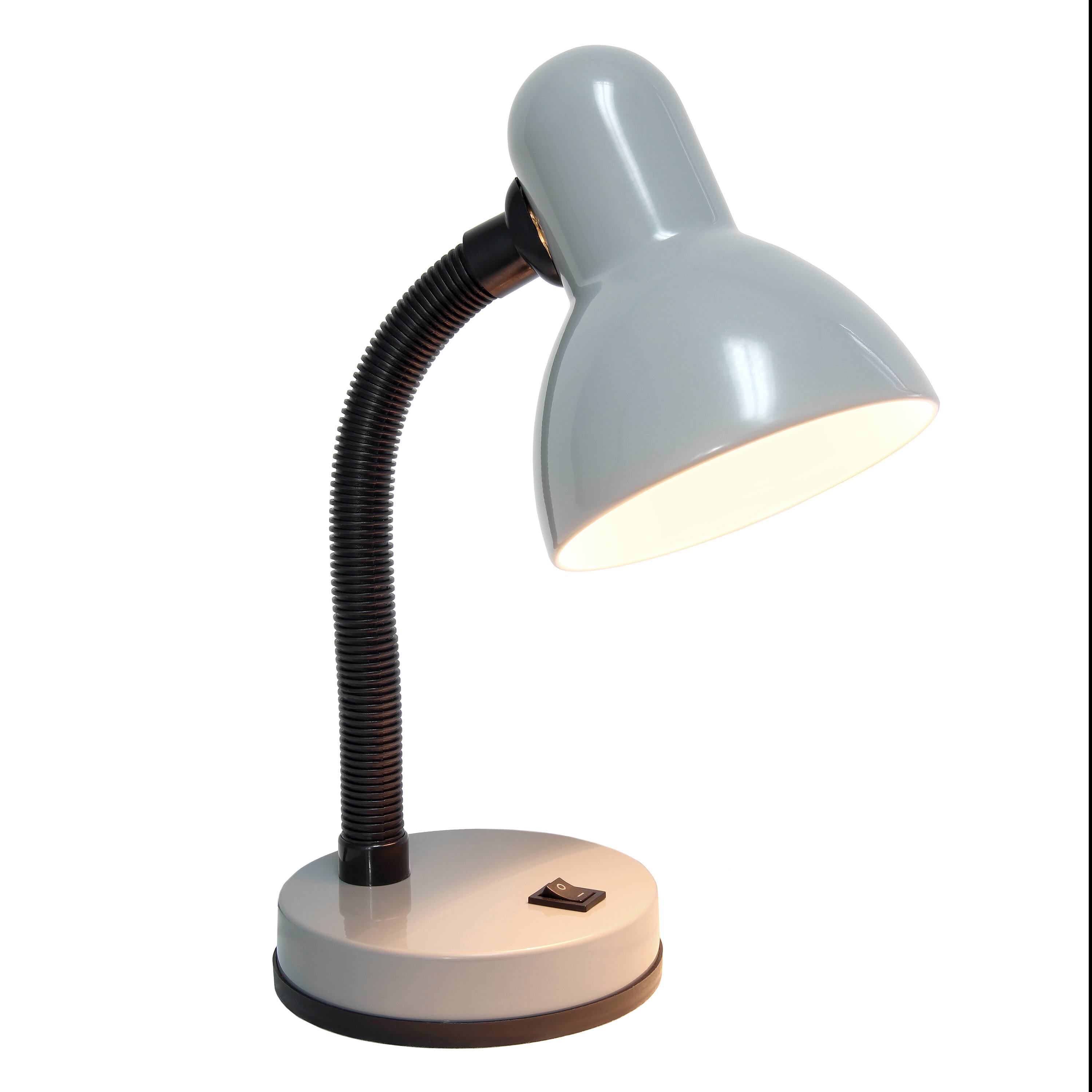 Simple Designs 14.5&#x22; Basic Metal Desk Lamp with Flexible Hose Neck